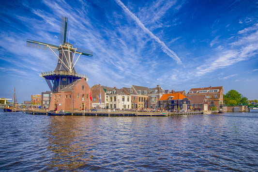 Haarlem, Molen de adrian, canal, wind