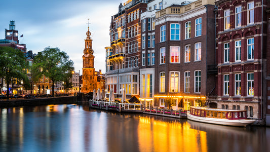 Muntplein by Night: Amsterdam's Illuminated Gem