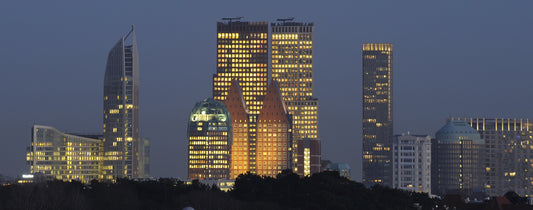 Den Haag, skyline, modern, architecture, night
