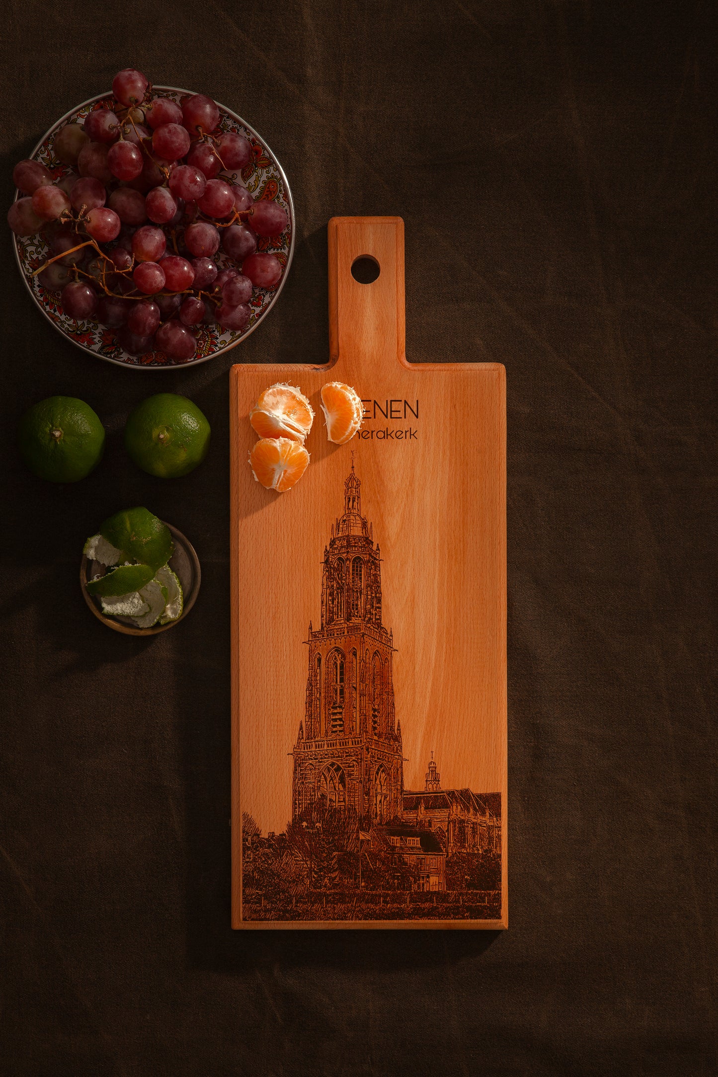 Rhenen – Cunerakerk Wooden Serving Board Souvenir (49 × 17 cm)