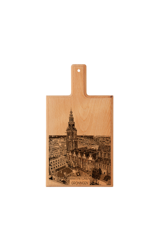 Groningen Martinitoren Cheese Board - Beech Wood