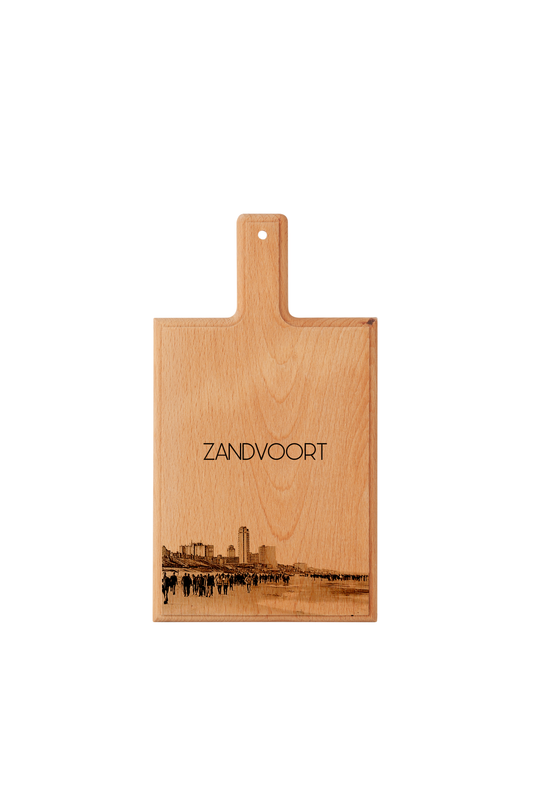 Handmade Zandvoort Engraved Cheese Board - Beech Wood