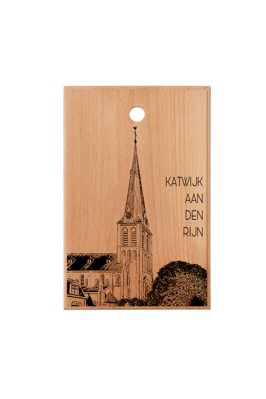 KATWIJK AAN DEN RIJN , ENGRAVED CHEESE BOARD CUTTING BOARD