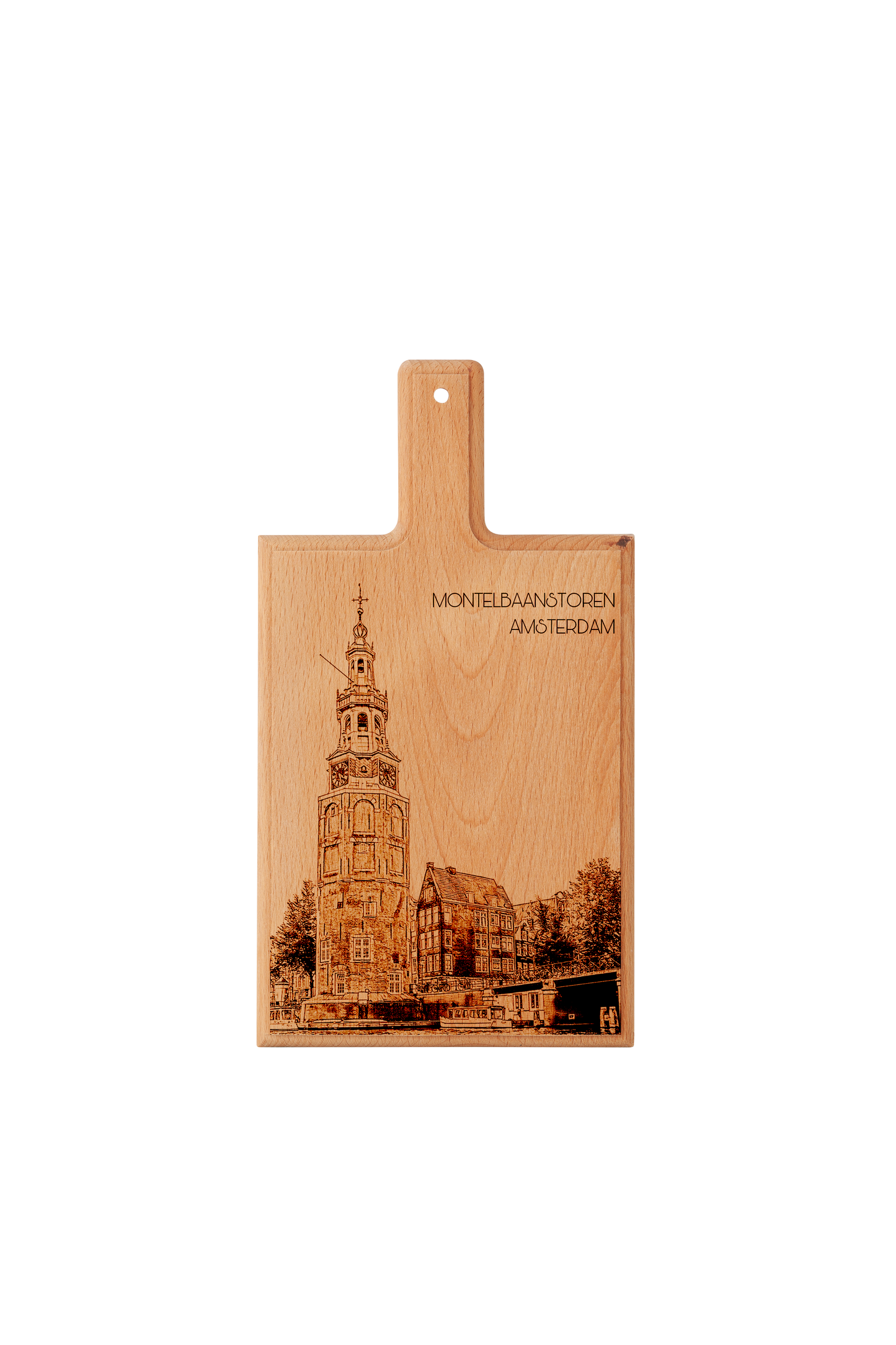 Amsterdam Montelbaanstoren Cheese Board - Beech Wood