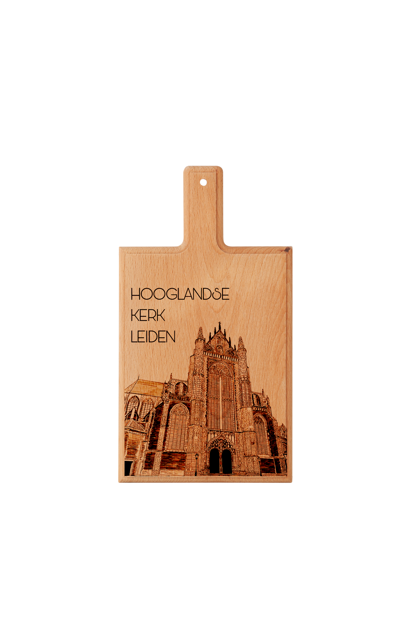 LEIDEN HOOGLANDSE KERK HANDMADE ENGRAVED CHEESE BOARD