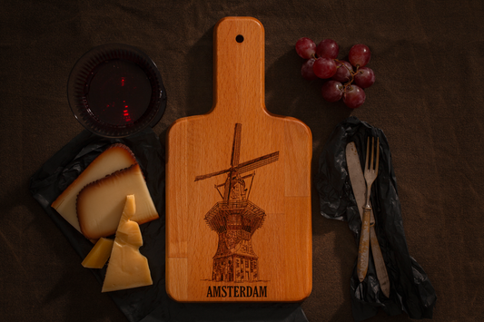 Amsterdam, De Gooyer Molen, cheese board, main front