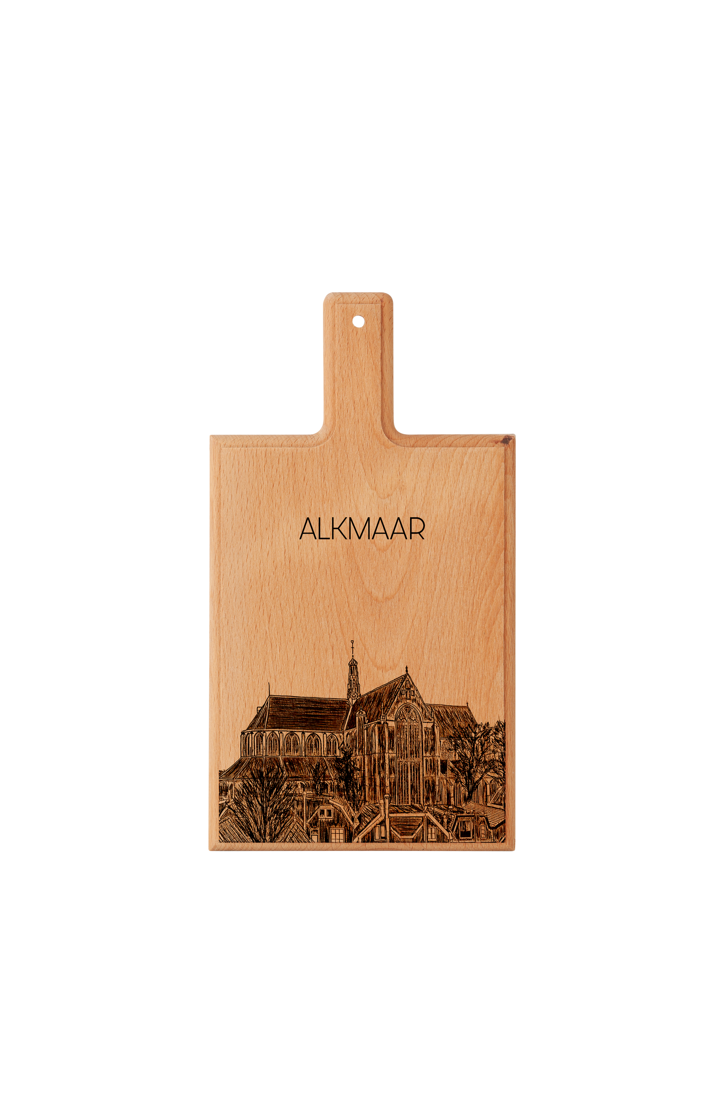 Alkmaar Grote Kerk Cheese Board - Beech Wood