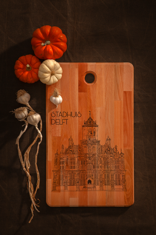 Delft, Stadhuis, cutting board, main front