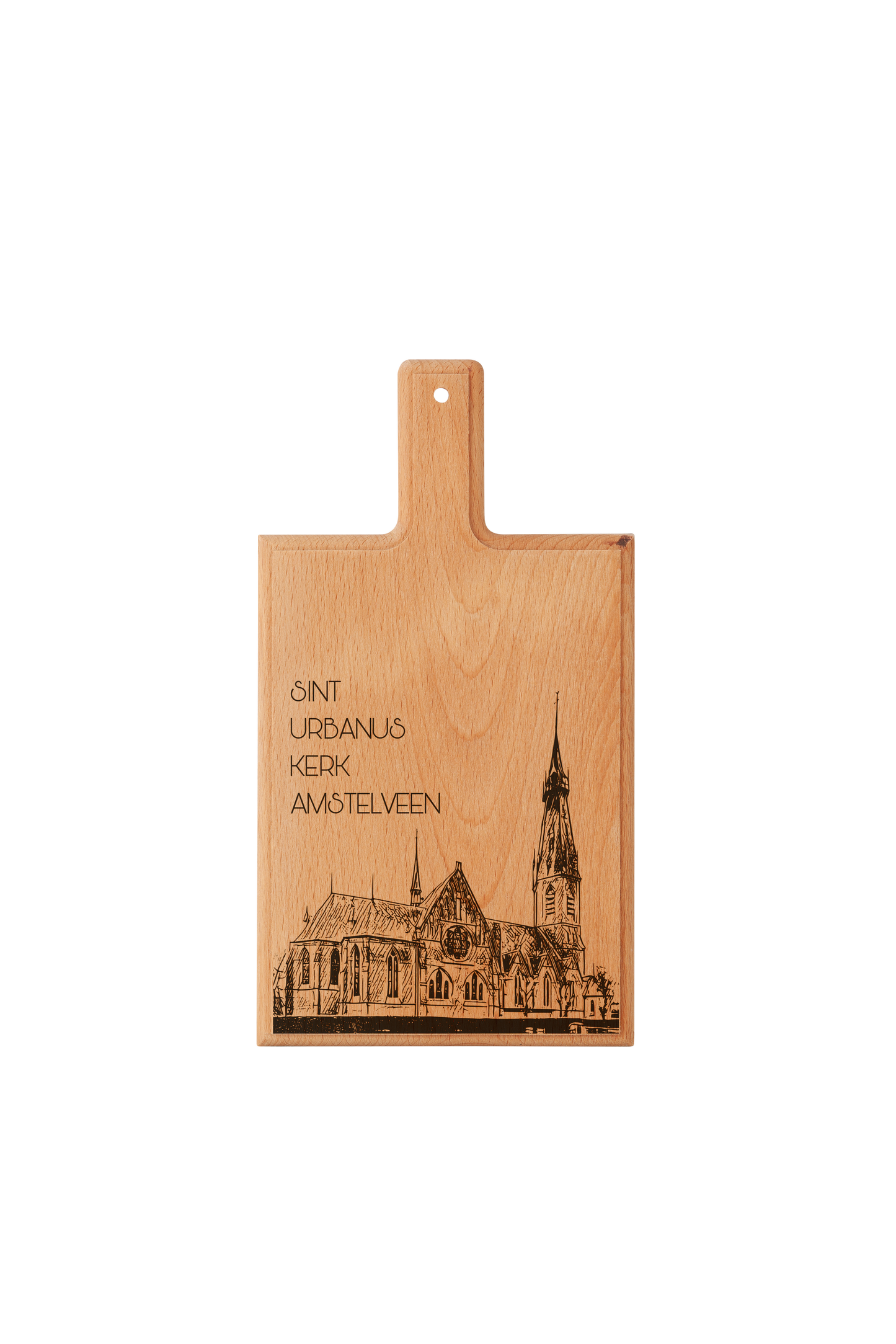 Amstelveen Sint Urbanus Kerk Cheese Board - Beech Wood