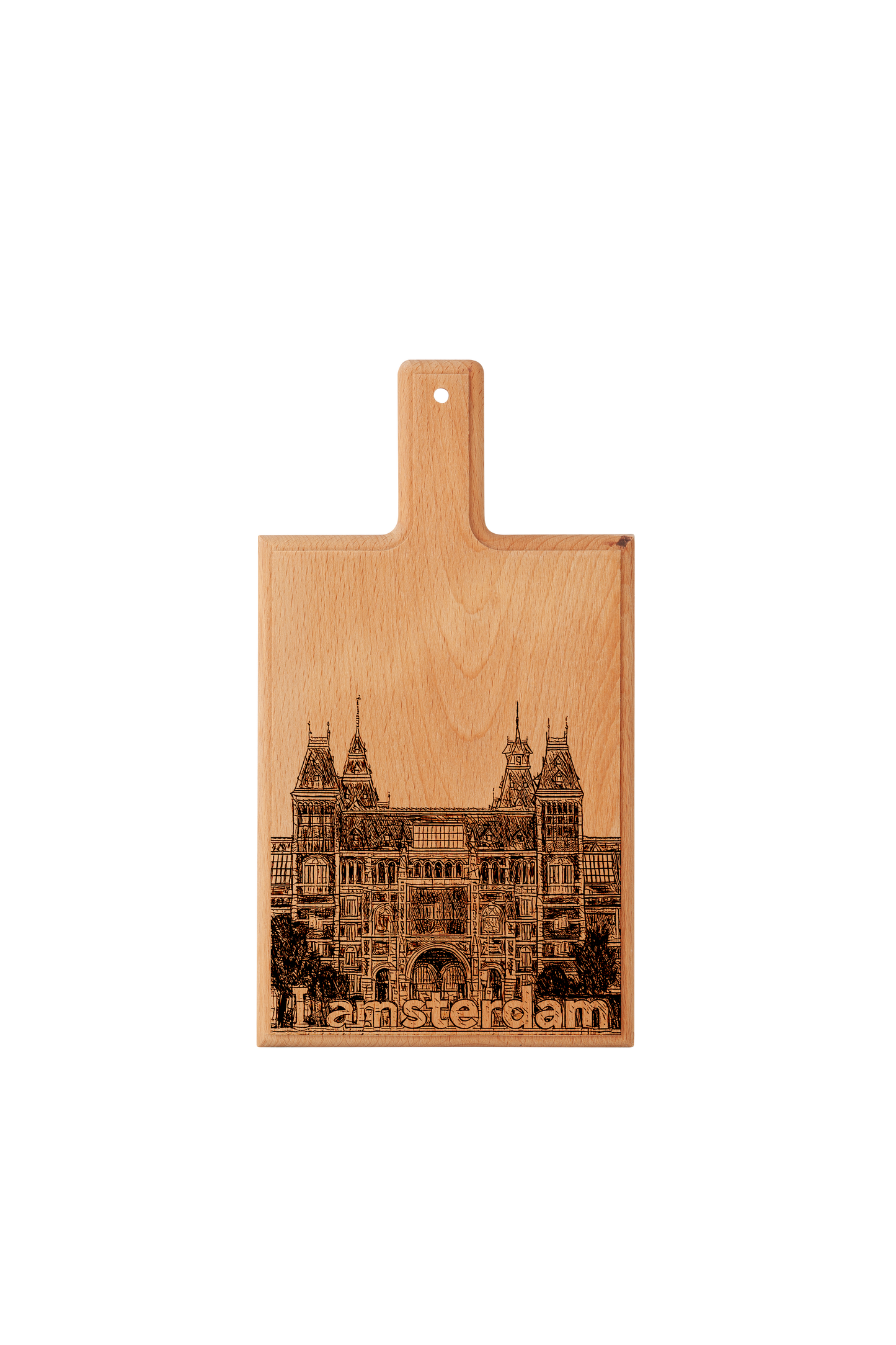 Amsterdam Museumplein Cheese Board - Beech Wood