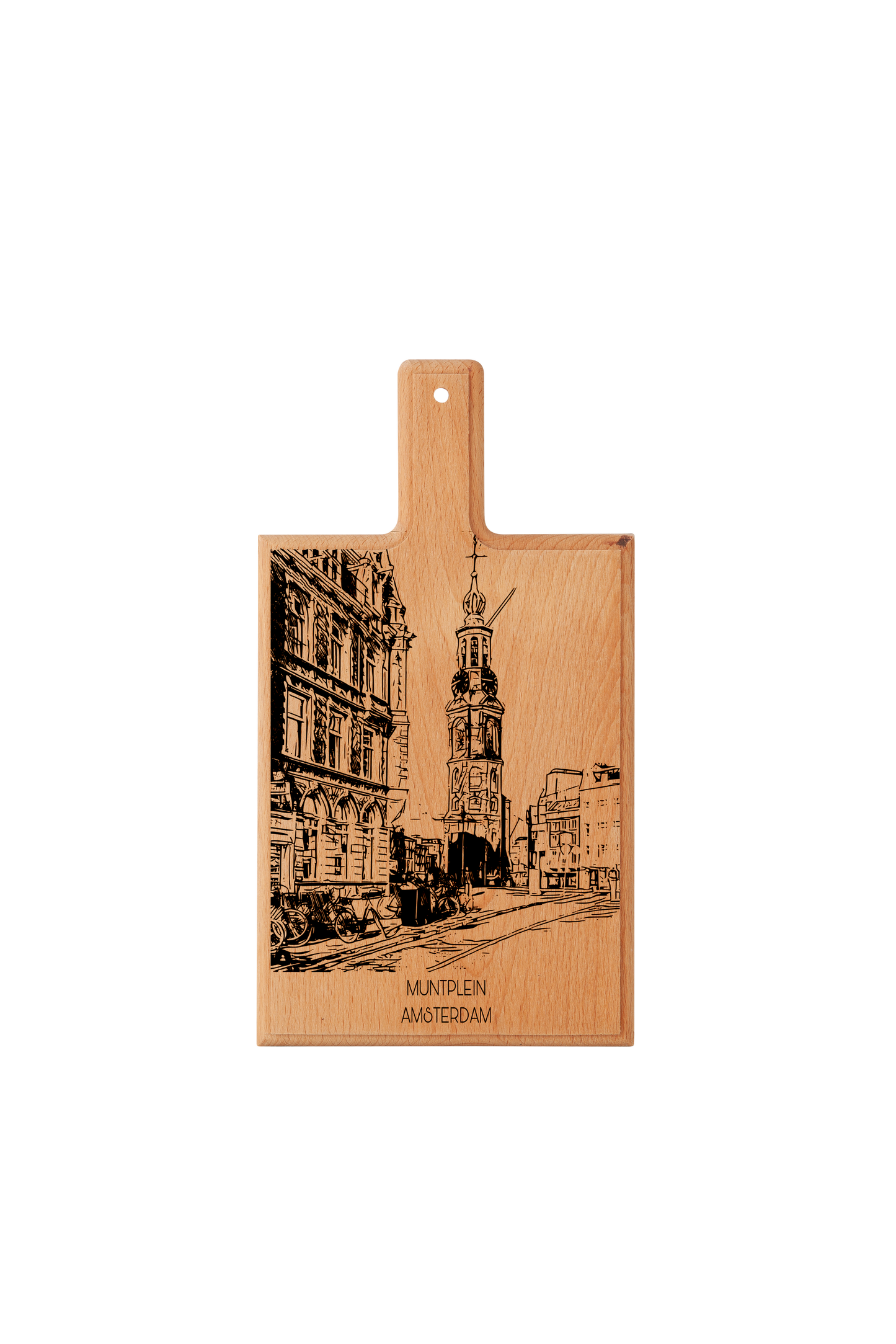 Amsterdam Muntplein Cheese Board - Beech Wood