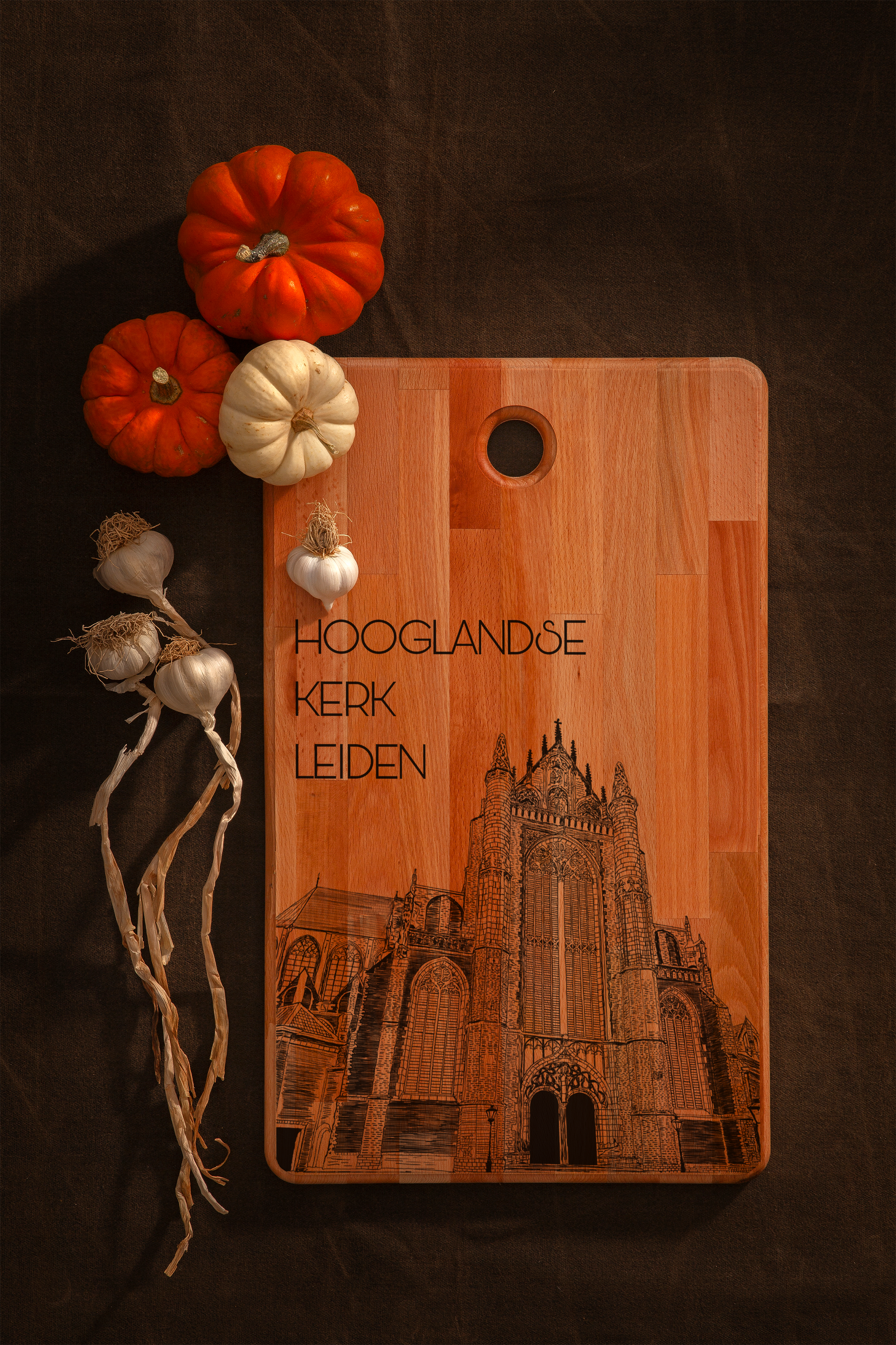 Leiden, Hooglandse Kerk, cutting board, main front