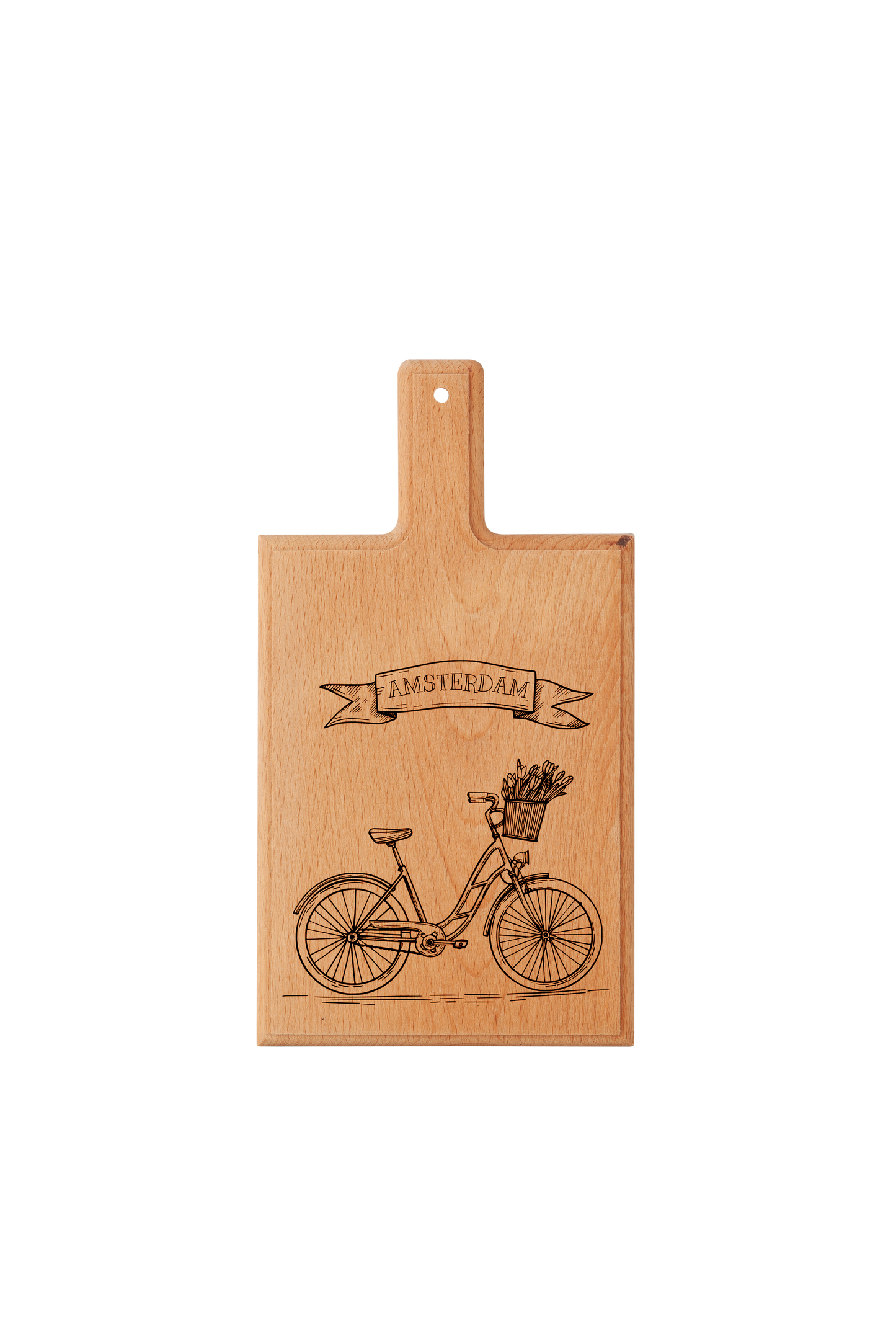 Amsterdam Bicycle Cheese Board - Beech Wood