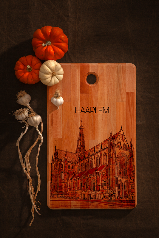 Haarlem, Grote Kerk, cutting board, main front