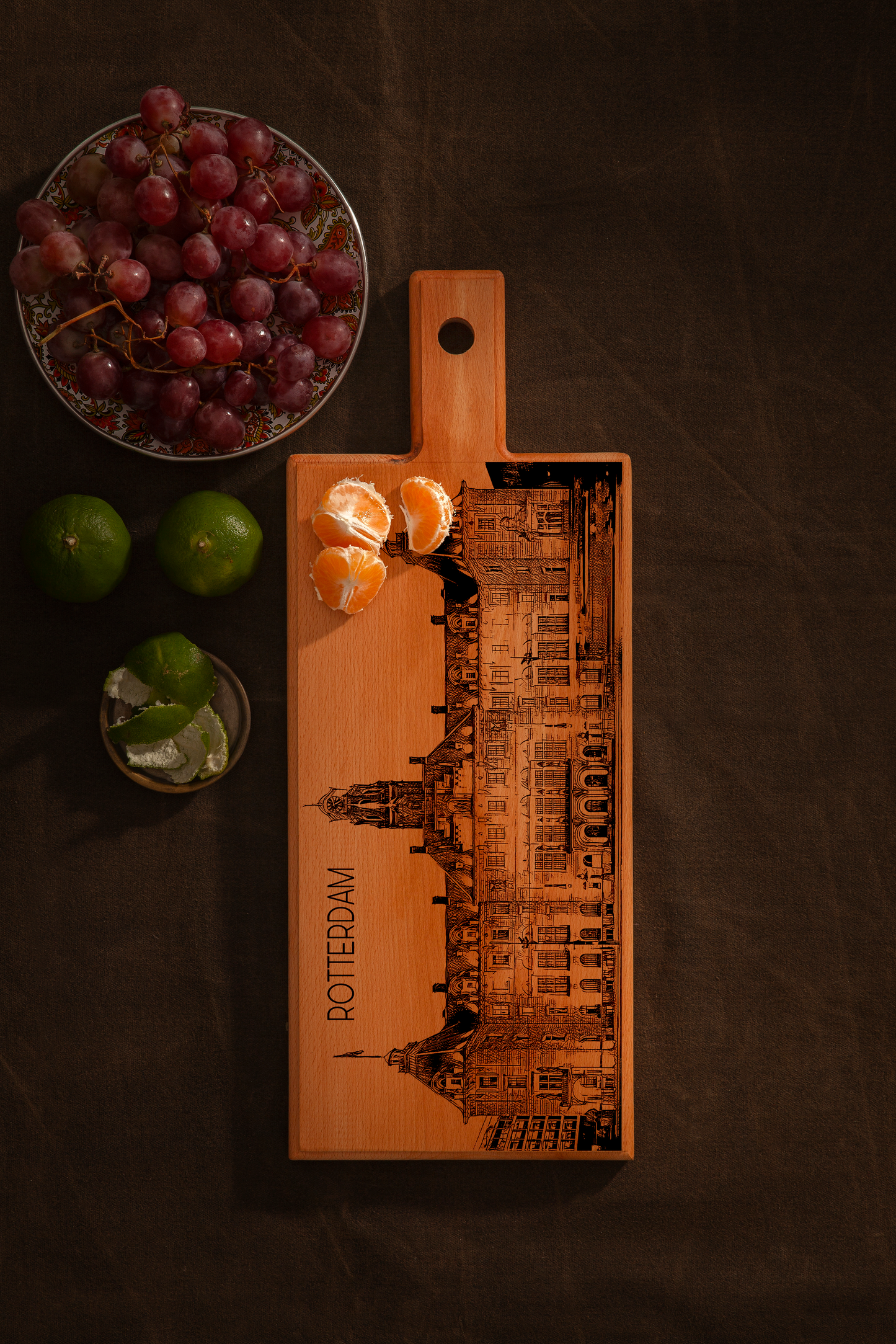 Rotterdam Stadhuis Wooden Serving Board – 49 x 17 cm