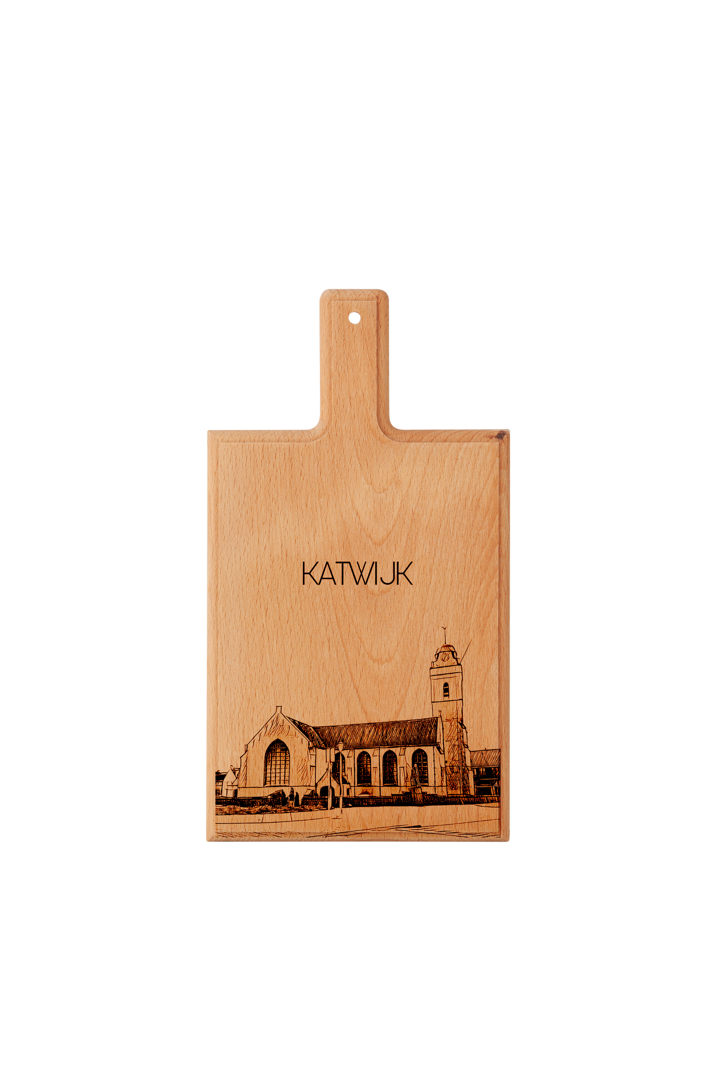 KATWIJK ANDREASKERK HANDMADE , ENGRAVED CHEESE BOARD