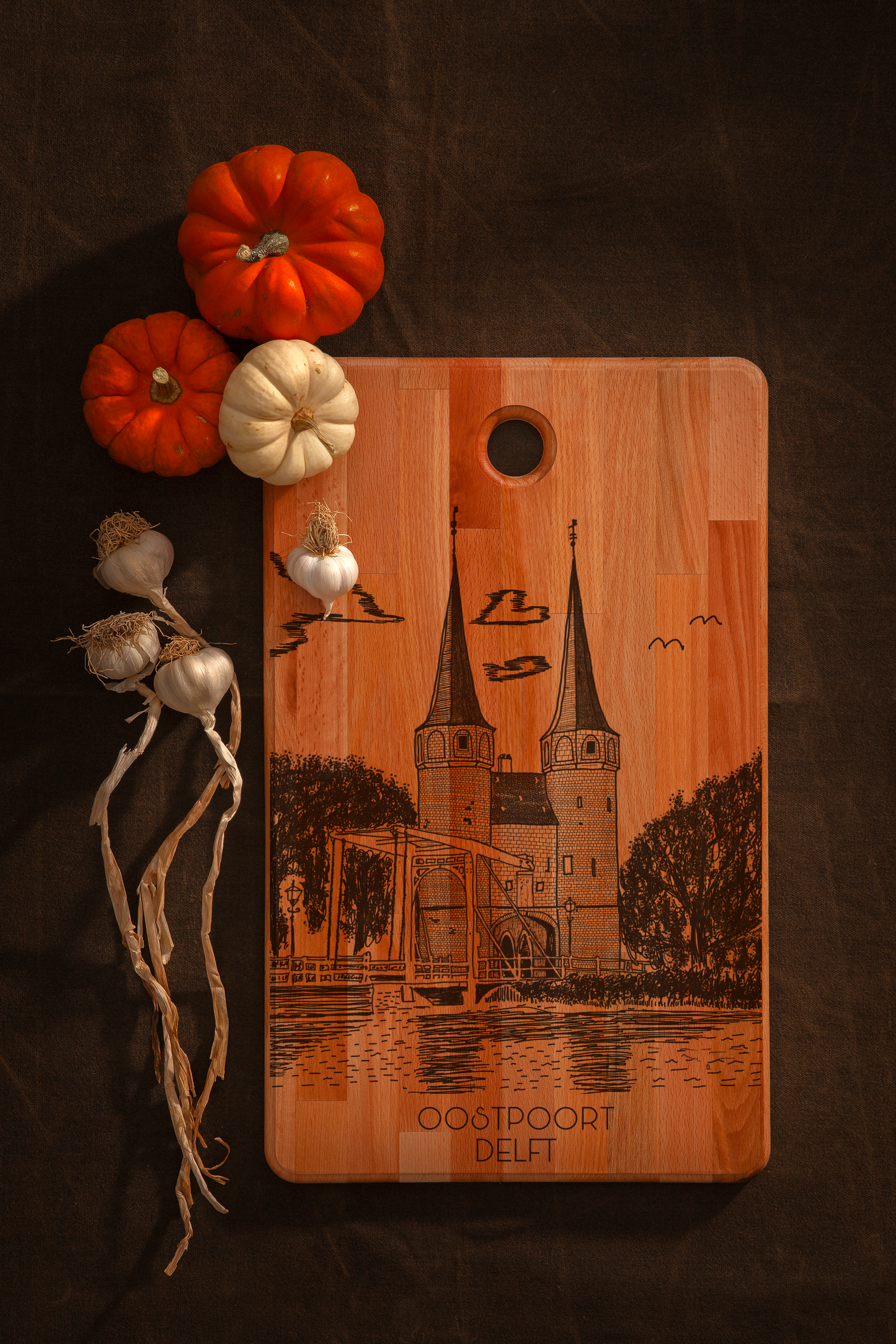 Delft, Oostpoort, cutting board, main front