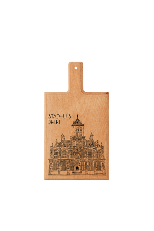 DELFT STADHUIS HANDMADE ENGRAVED CHEESE BOARD