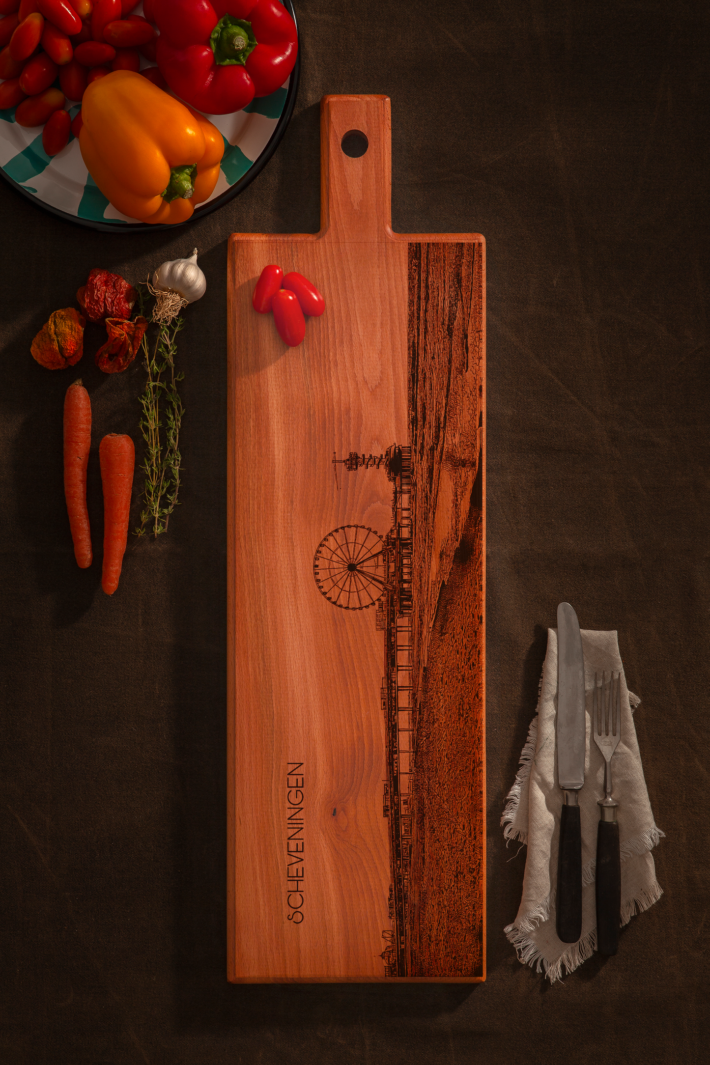 Scheveningen Wooden Serving Board – 60 x 17 cm