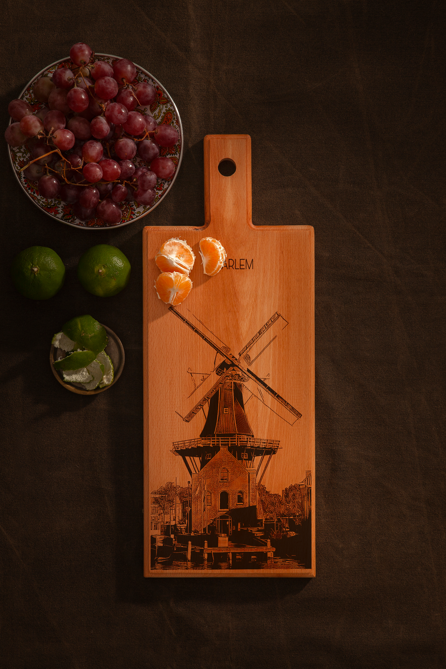 Haarlem – Molen De Adriaan Wooden Serving Board (49 x 17 cm)