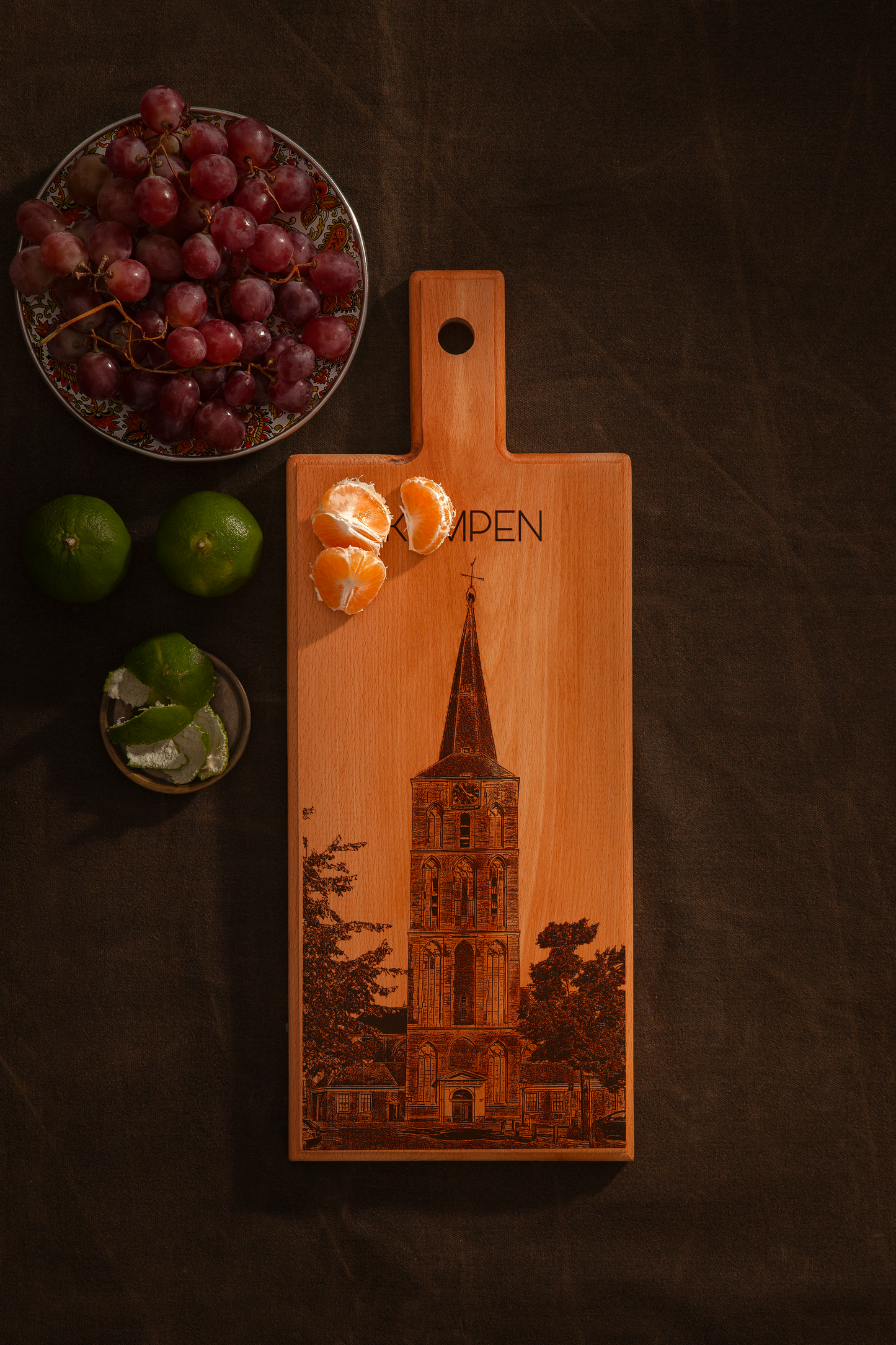 Kampen Bovenkerk – Houten Serveerplank (49 × 17 cm)