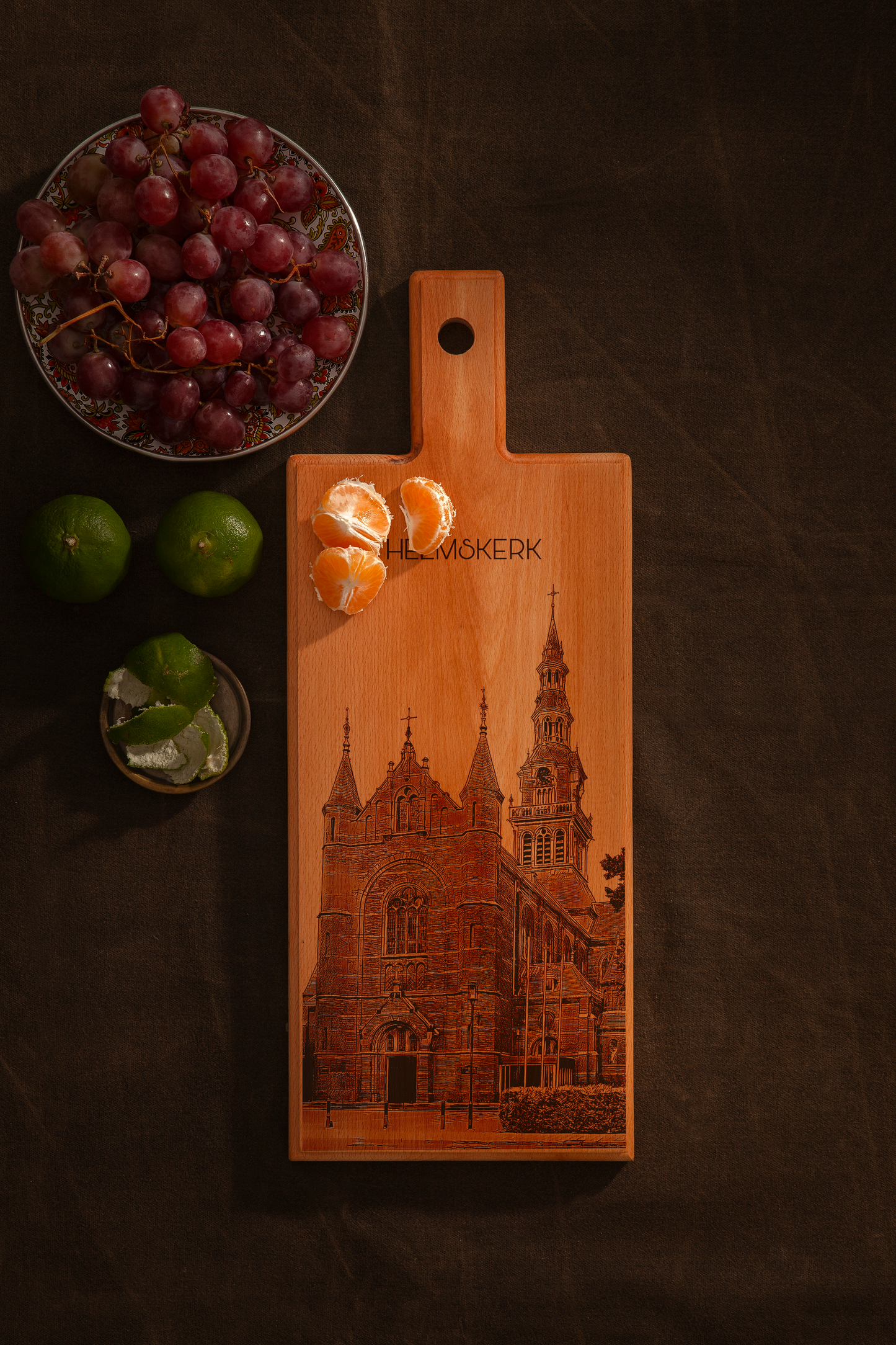 Heemskerk Sint-Laurentiuskerk – Wooden Serving Board (49 × 17 cm)
