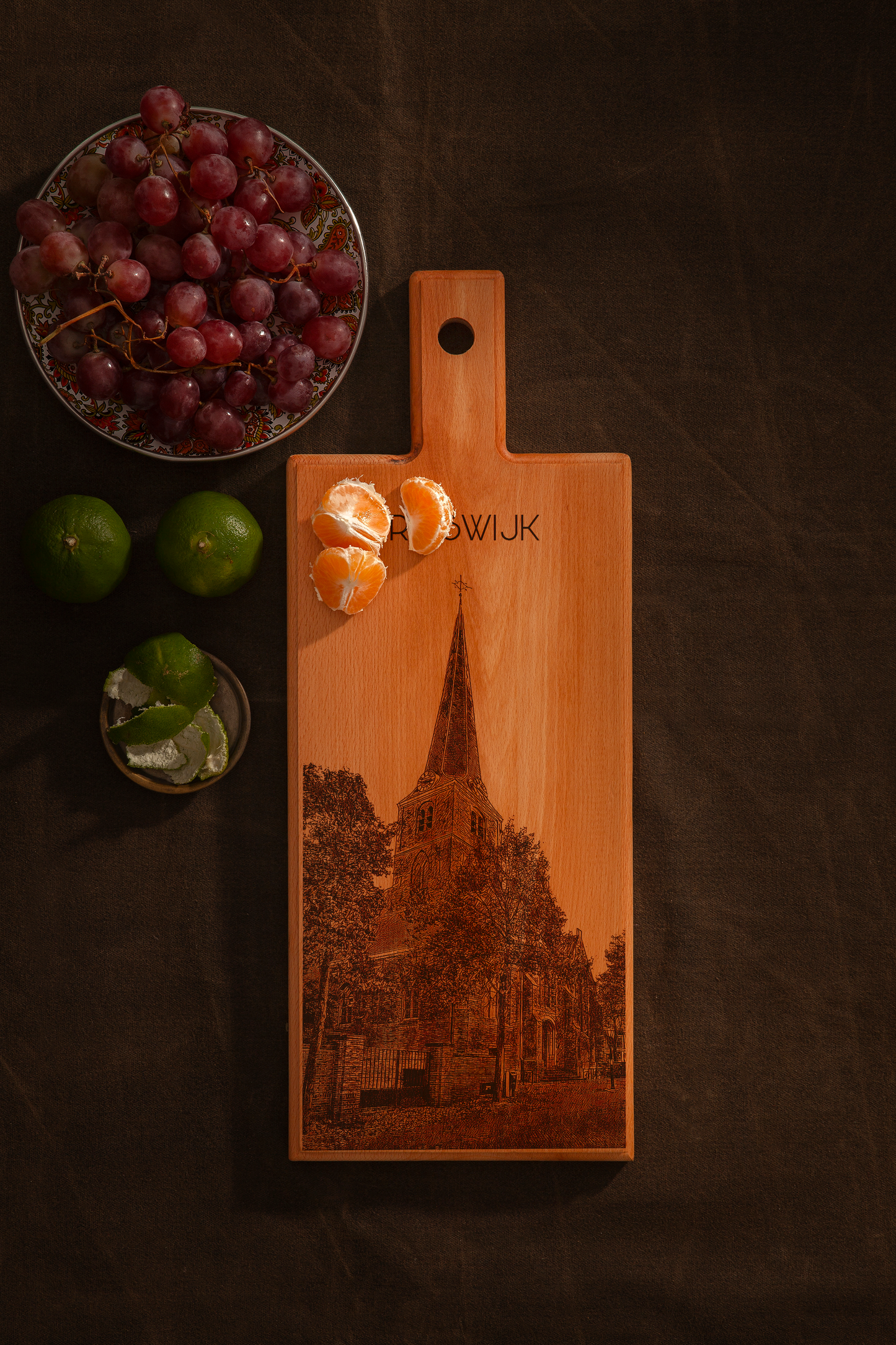 Rijswijk Oude Kerk Wooden Serving Board – 49 x 17 cm