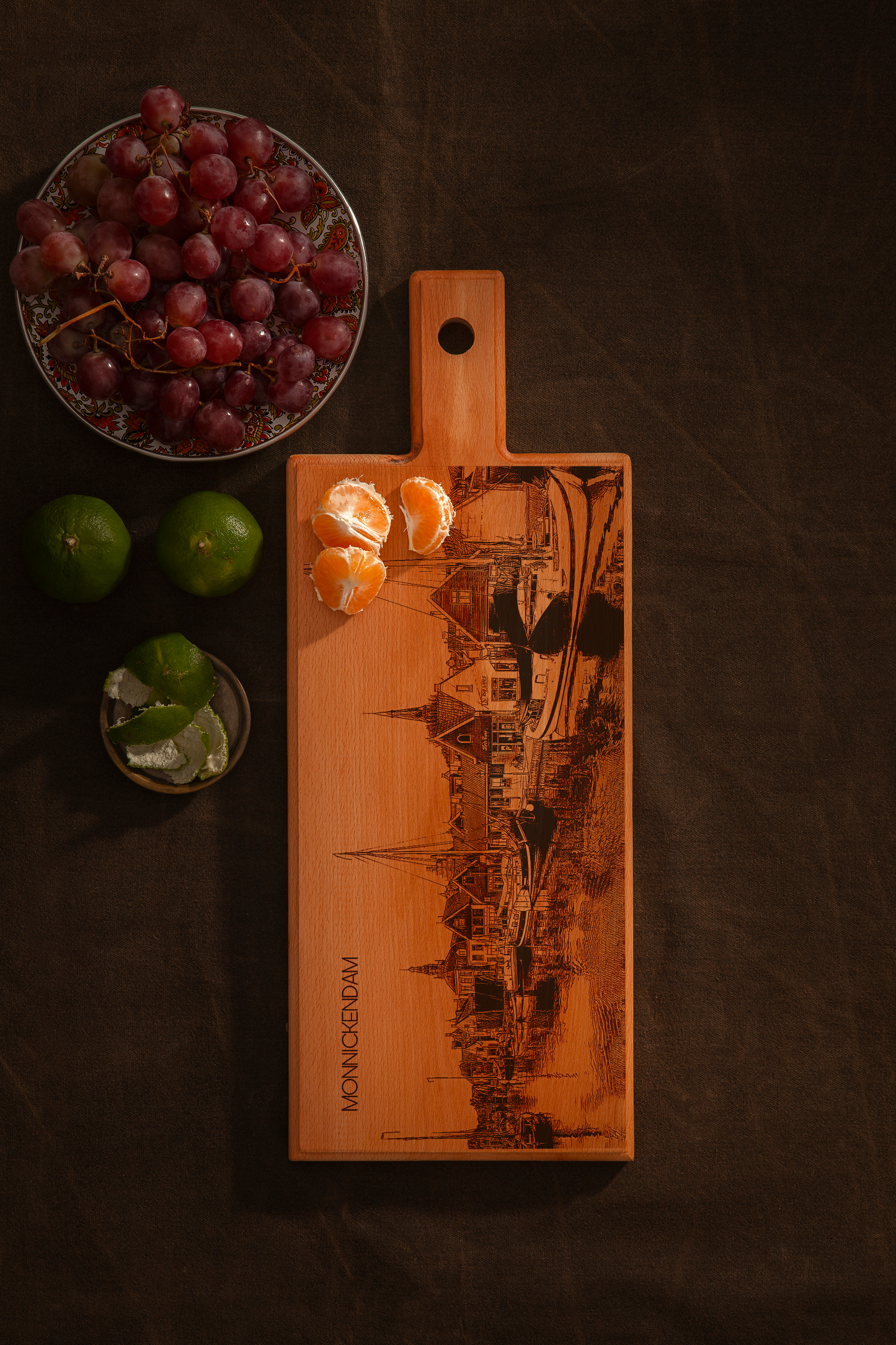 Monnickendam haven houten serveerplank – 49 x 17 cm