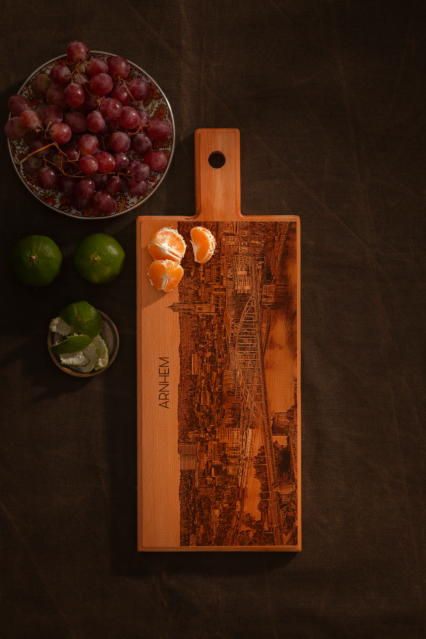 Arnhem Skyline Wooden Serving Board – 49 x 17 cm