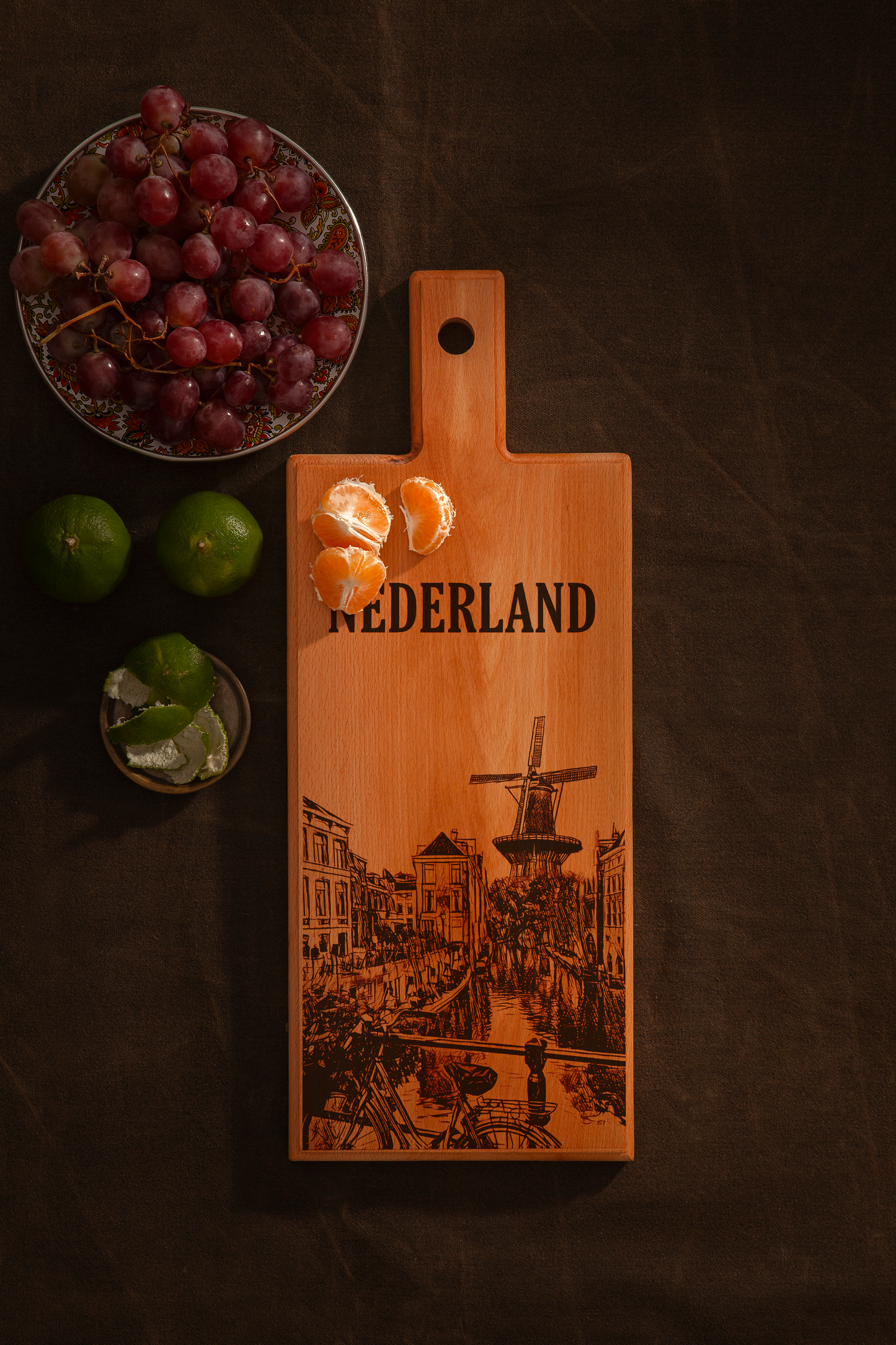 The Netherlands Wooden Serving Board – 49 x 17 cm