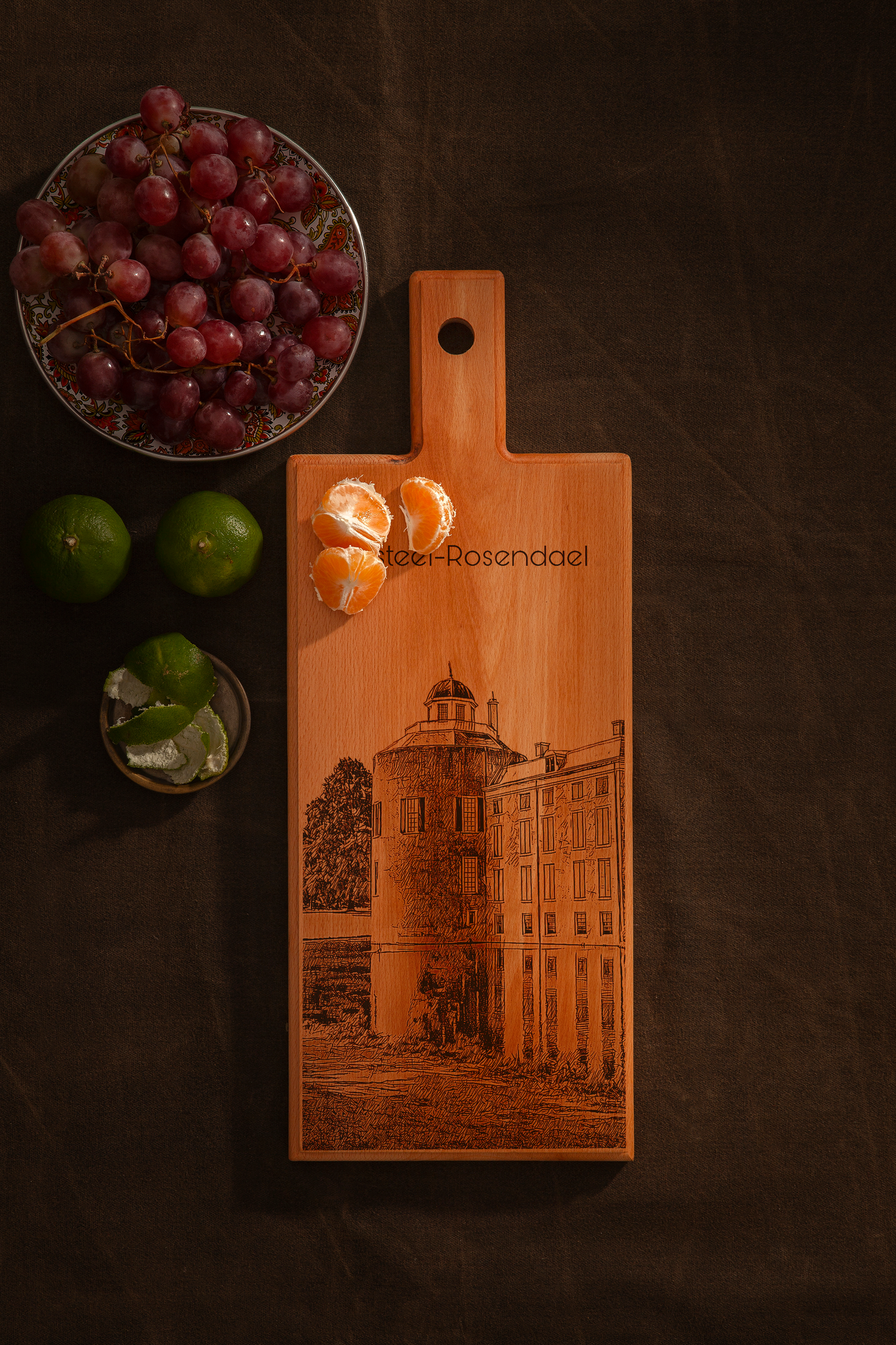 Kasteel Rosendael Wooden Serving Board – 49 x 17 cm
