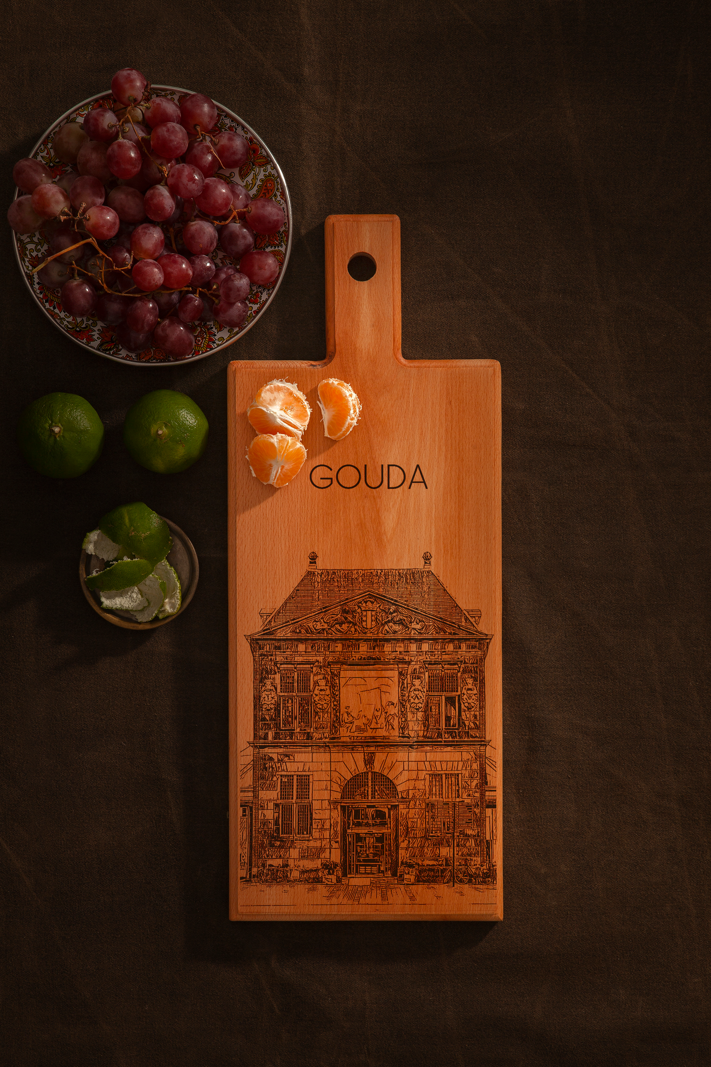Gouda De Waag – Handmade Wooden Serving & Cheese Board (49 × 17 cm)