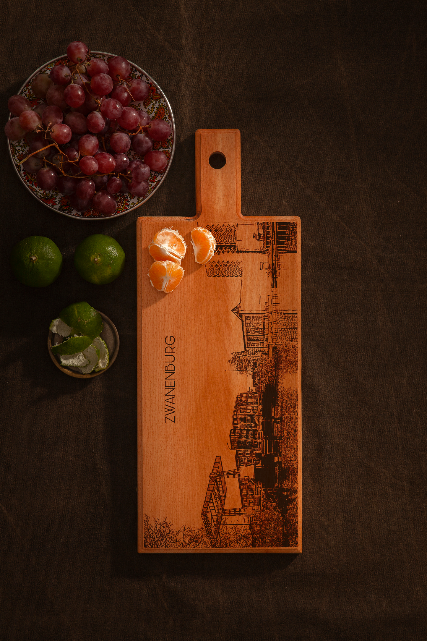 Zwanenburg Skyline Houten Serveerplank – 49 x 17 cm