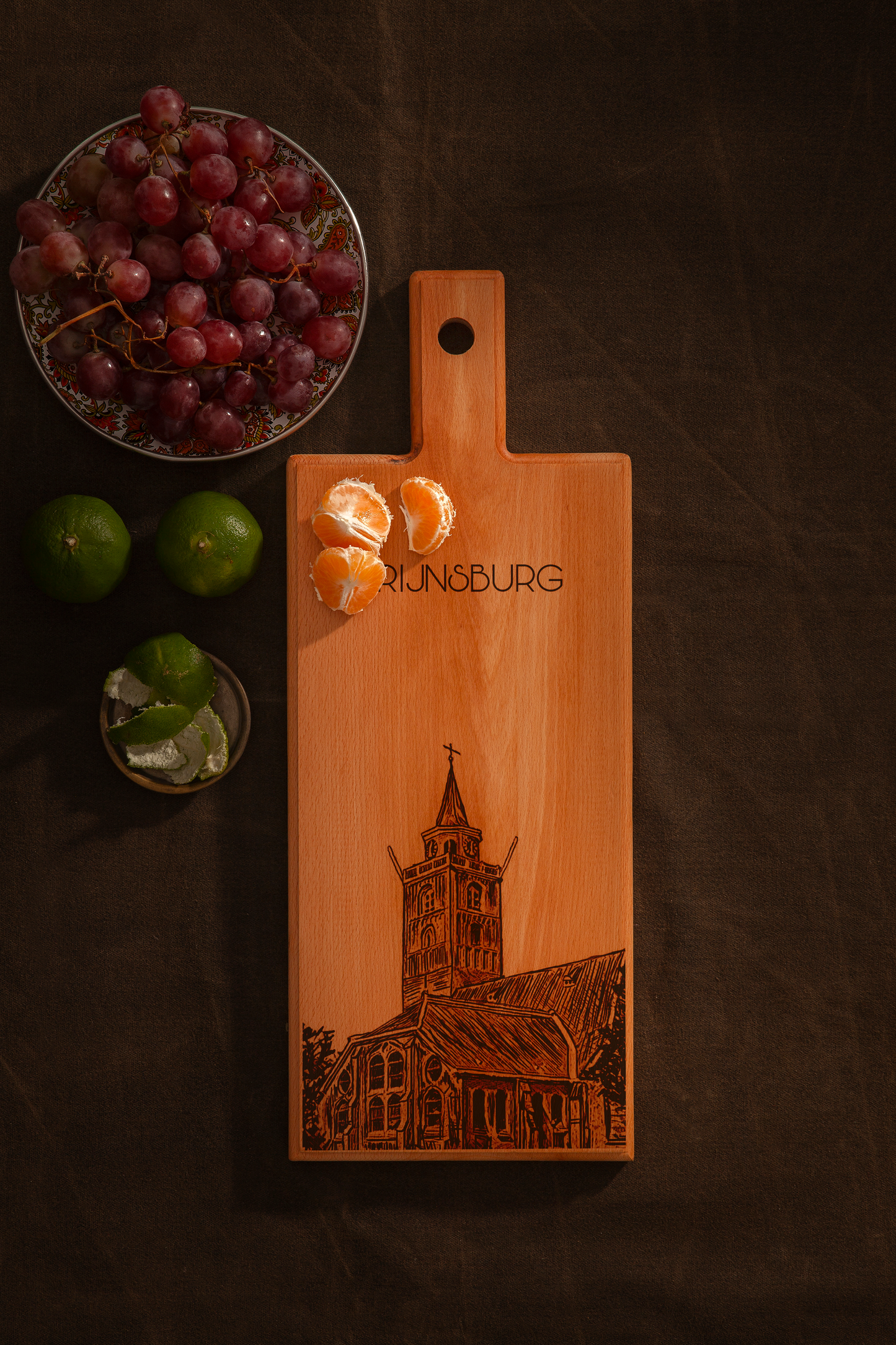 Rijnsburg Grote Kerk Wooden Serving Board – 49 x 17 cm