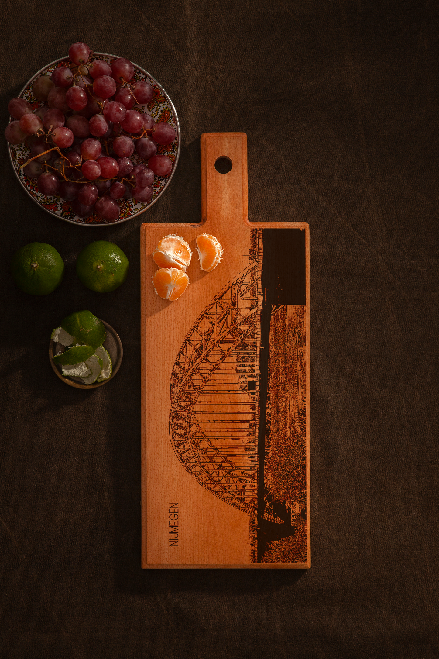Nijmegen Waalbrug Wooden Serving Board – 49 x 17 cm