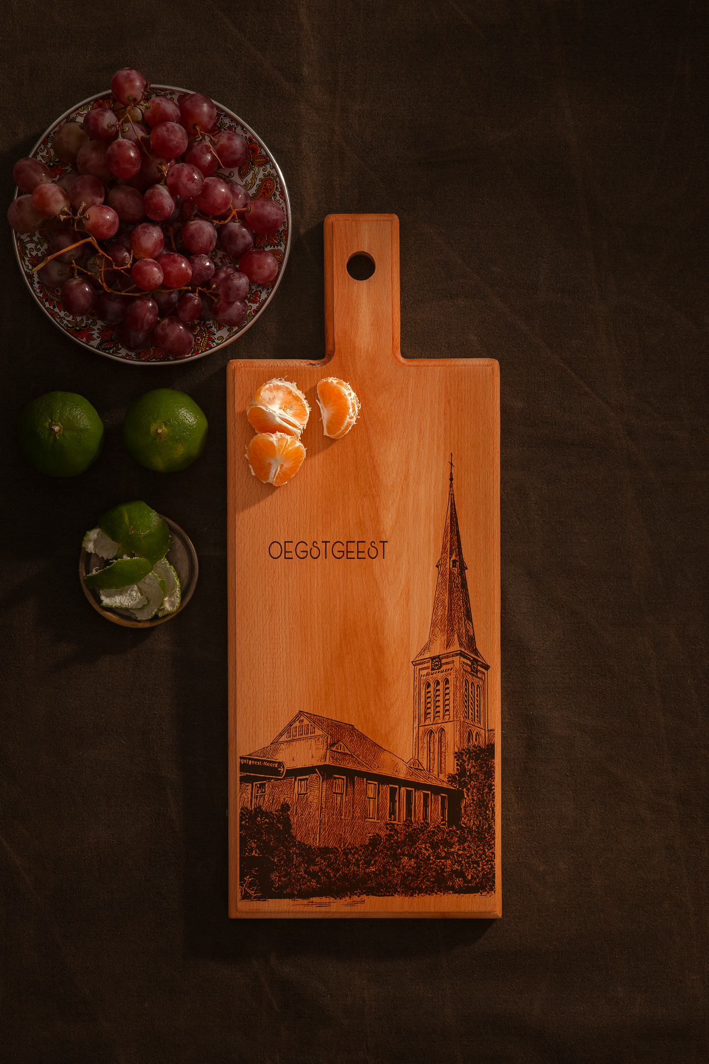 Oegstgeest H. Willibrord Church Wooden Serving Board – 49 x 17 cm