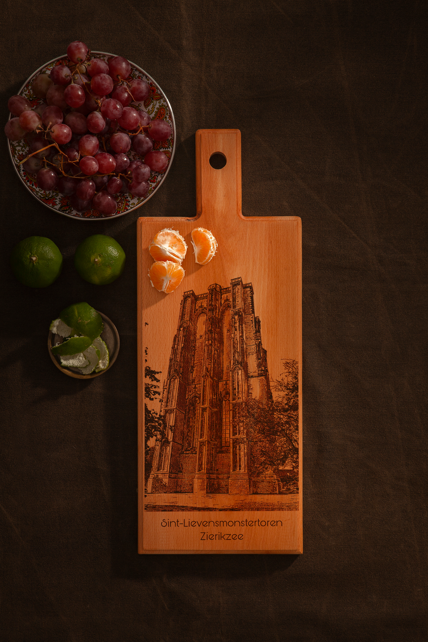 Zierikzee Sint-Lievensmonstertoren Wooden Serving Board – 49 x 17 cm