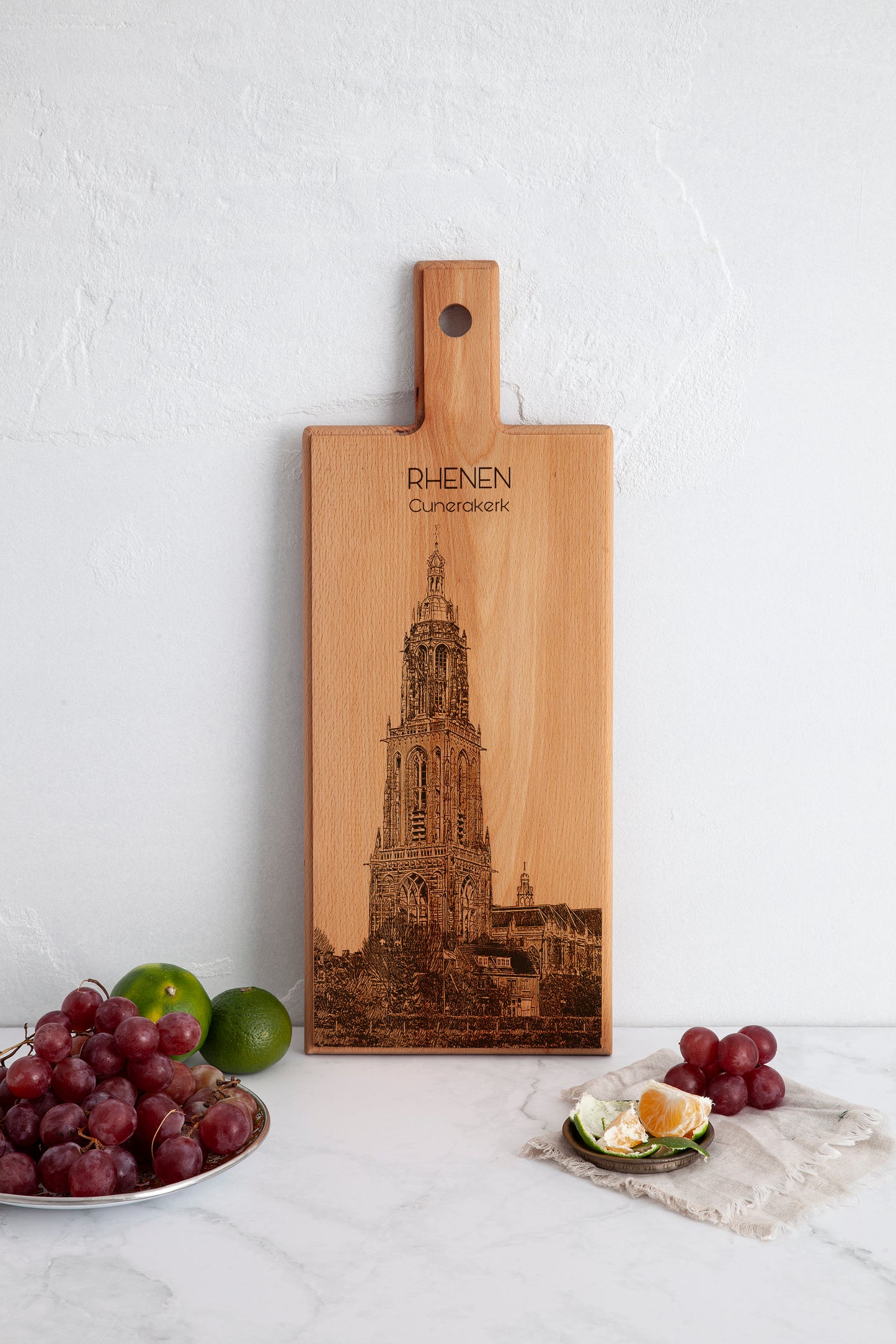 Rhenen – Cunerakerk Wooden Serving Board Souvenir (49 × 17 cm)