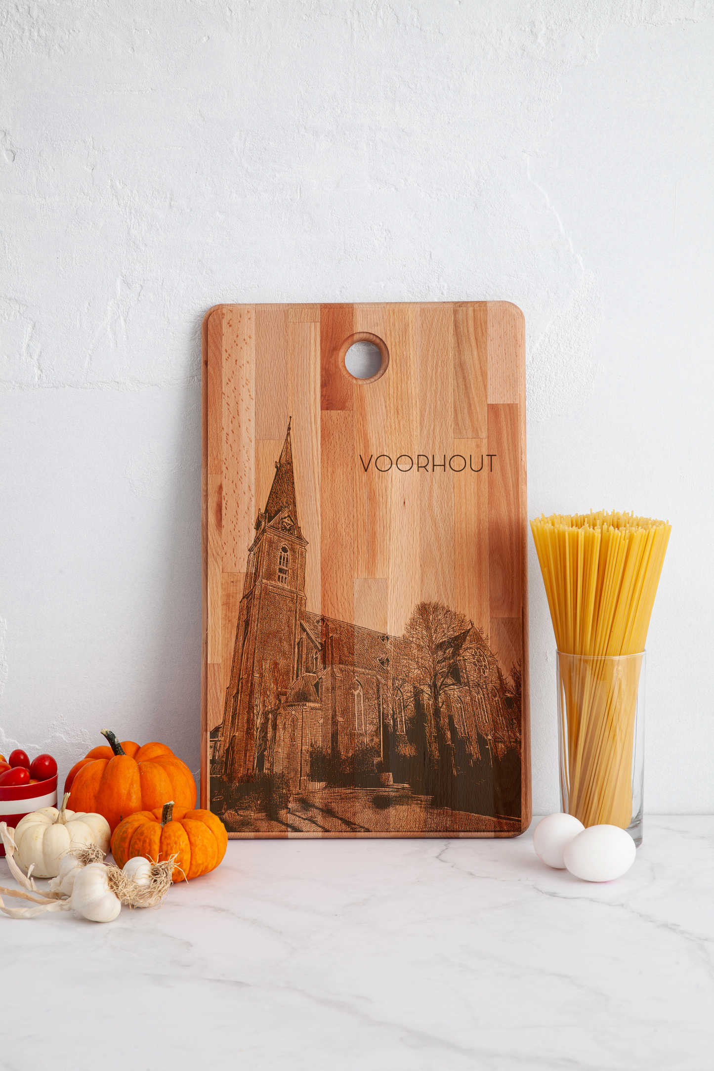 Voorhout, De Sint Bartholomeuskerk, cutting board, in kitchen