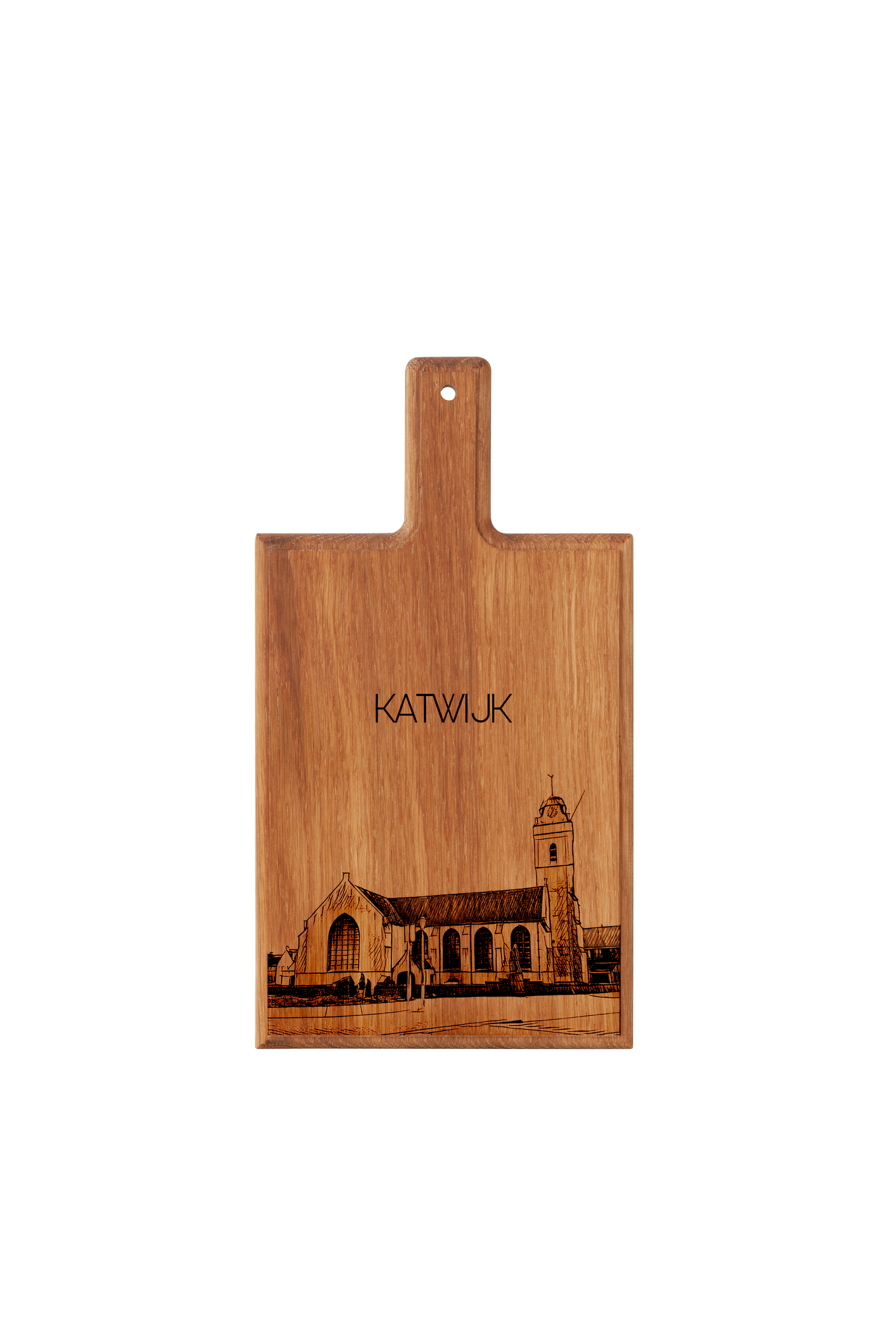 KATWIJK ANDREASKERK HANDMADE , ENGRAVED CHEESE BOARD