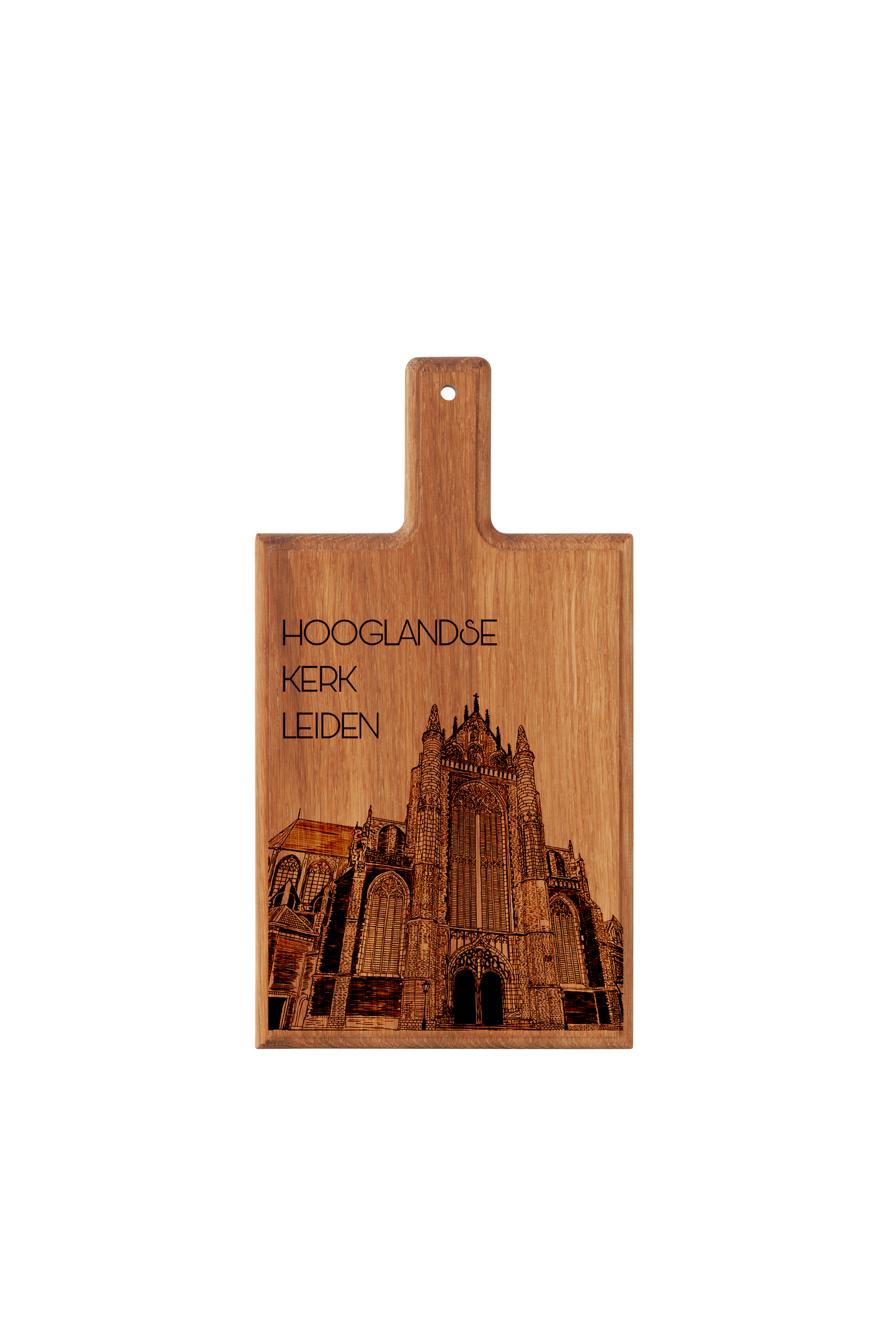 LEIDEN HOOGLANDSE KERK HANDMADE ENGRAVED CHEESE BOARD