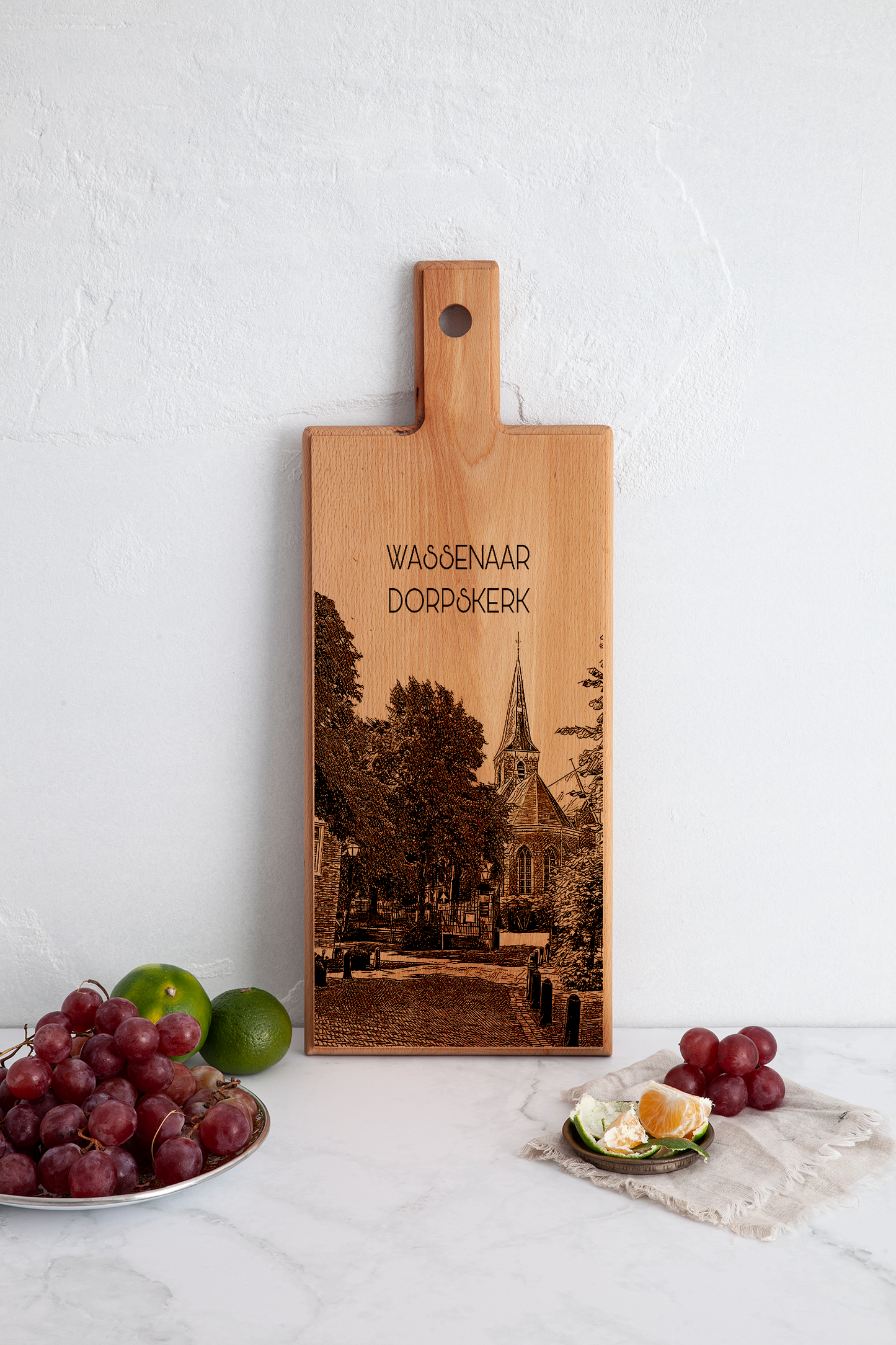 Wassenaar Dorpskerk Medium Serving Board - Beech Wood