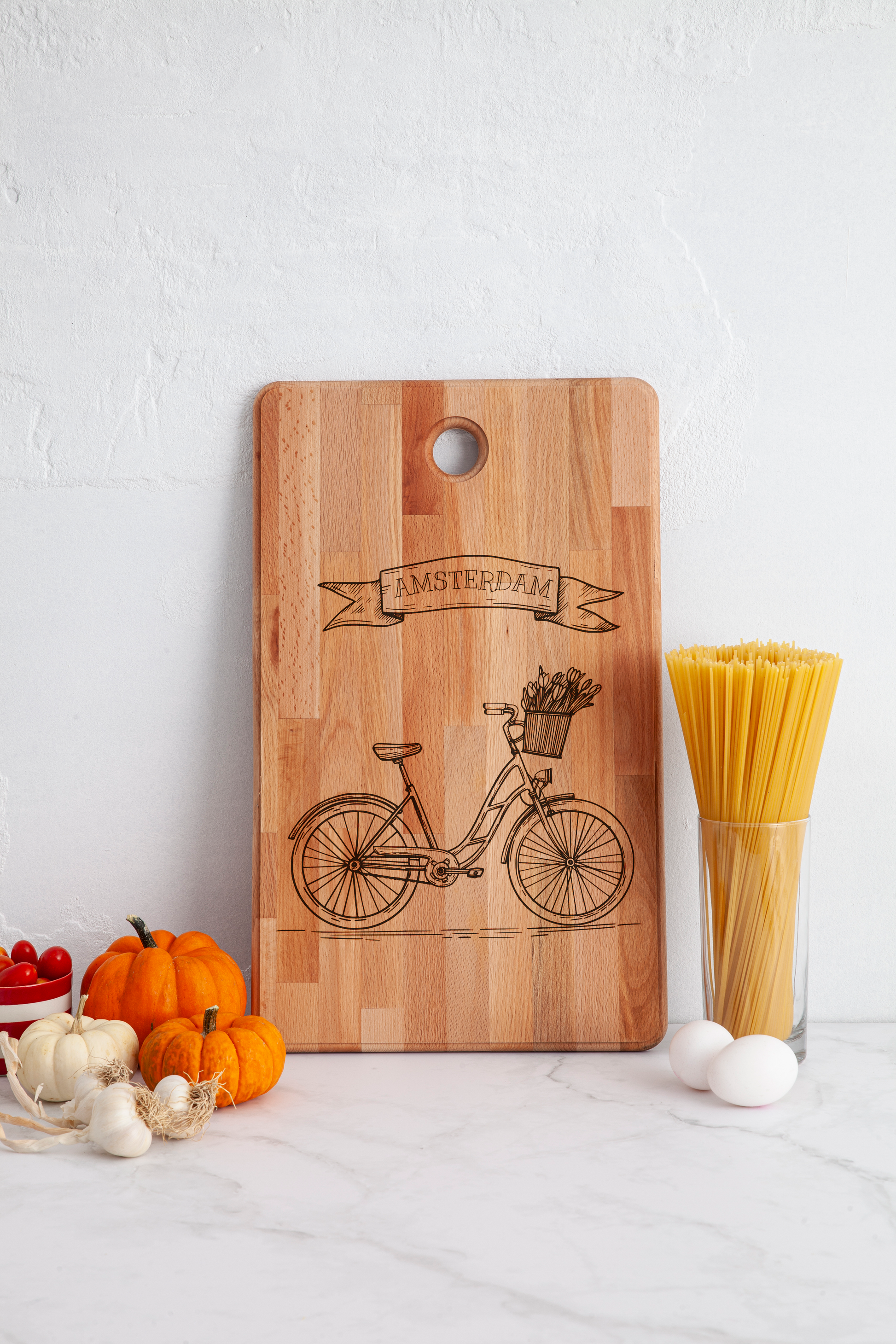 Amsterdam, Bicycle, cutting board, in kitchen