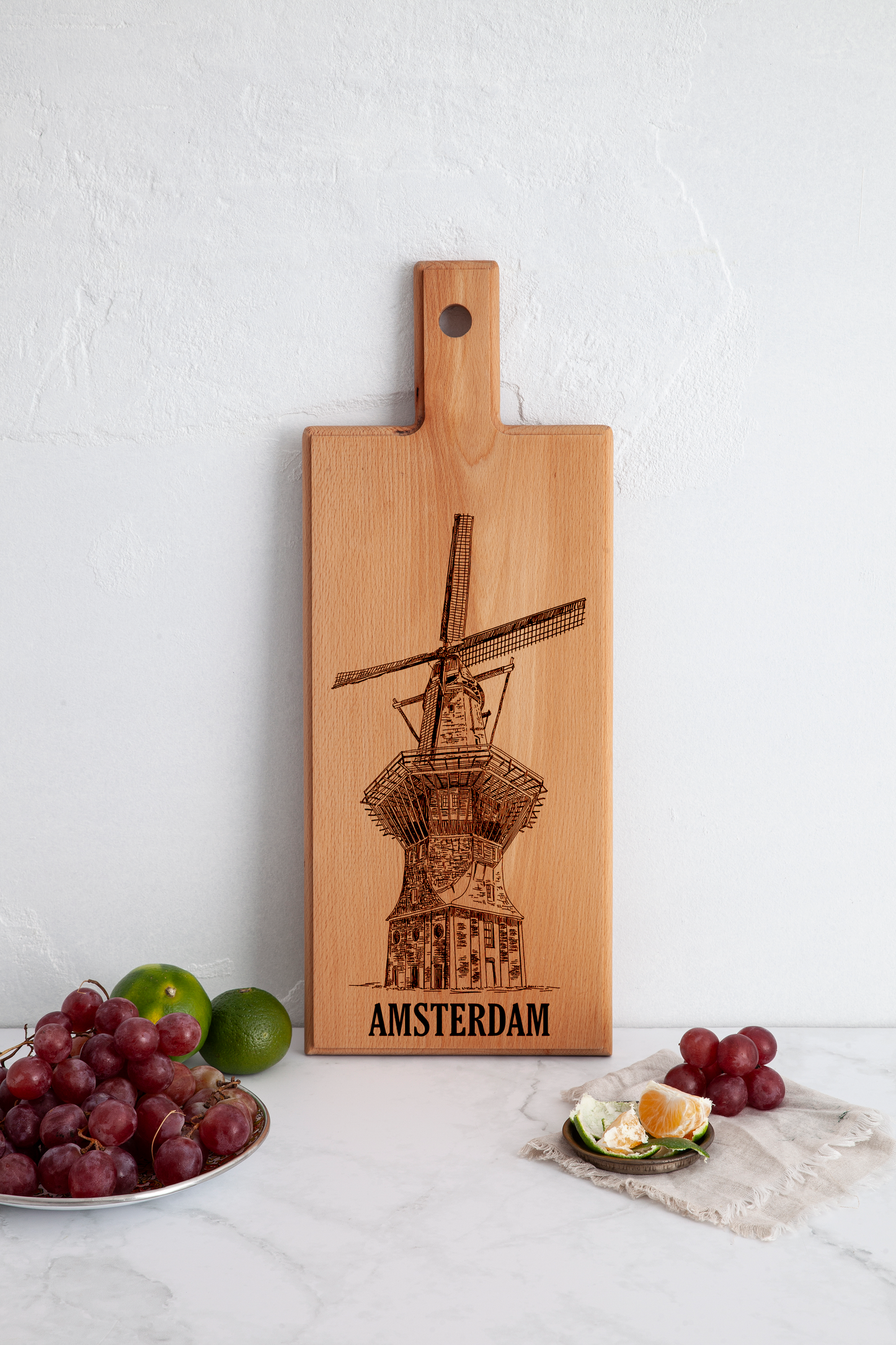 Amsterdam, De Gooyer Molen, medium serving board, in kitchen