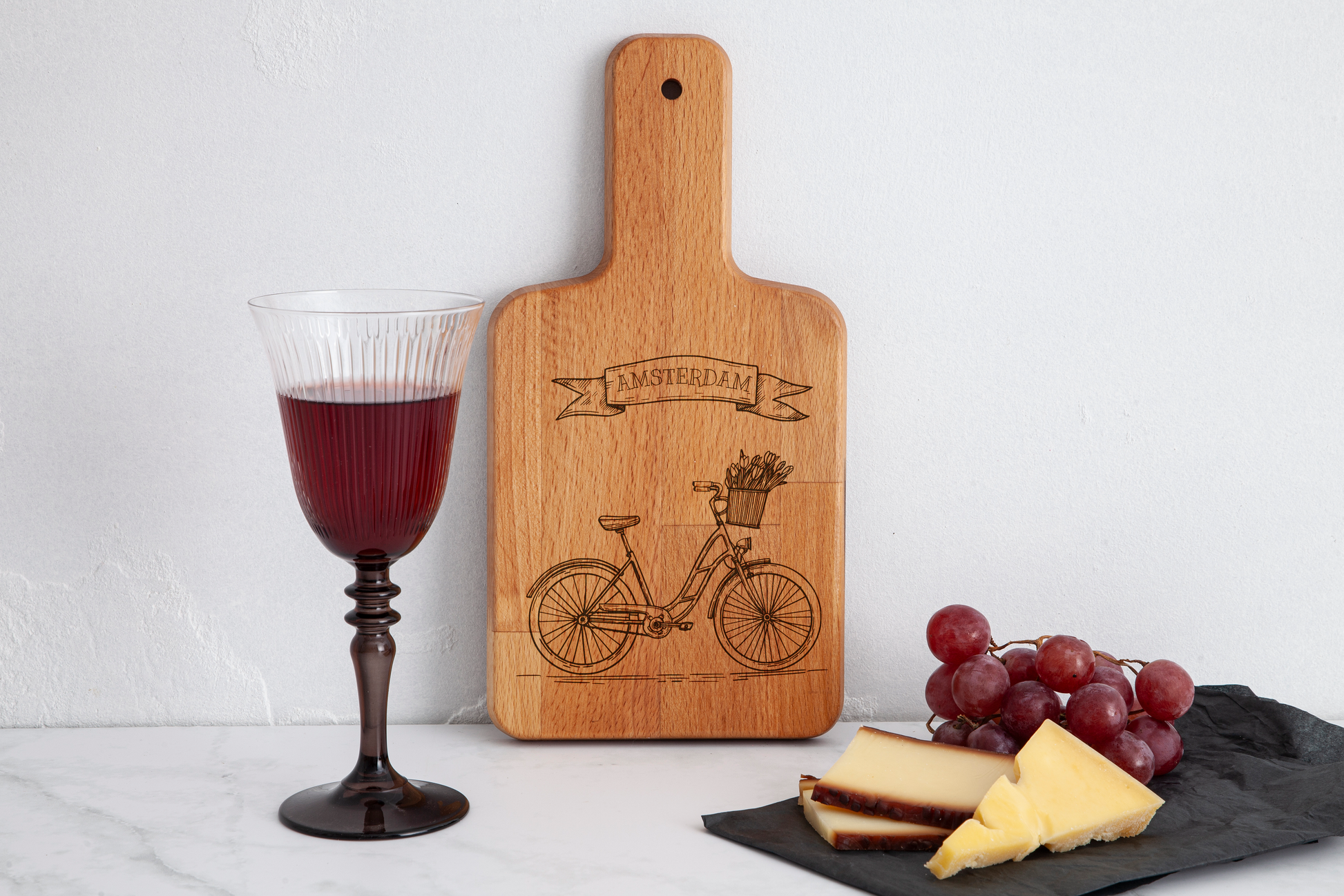 Amsterdam, Bicycle, cheese board, in kitchen