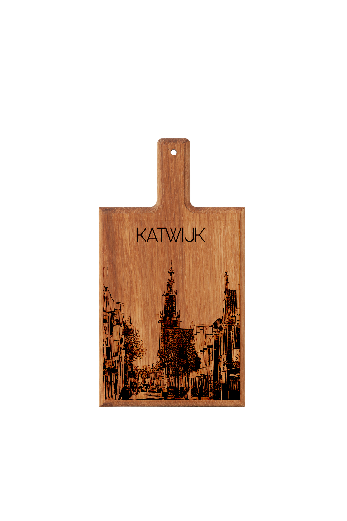 KATWIJK VOORSTRAAT HANDMADE , ENGRAVED CHEESE BOARD