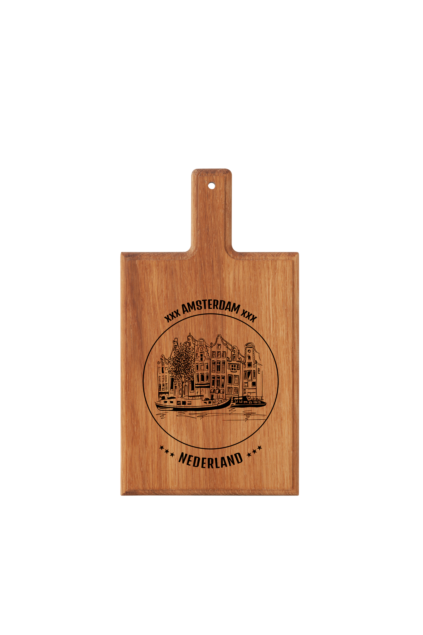 Amsterdam Canal Houses Cheese Board - Beech Wood