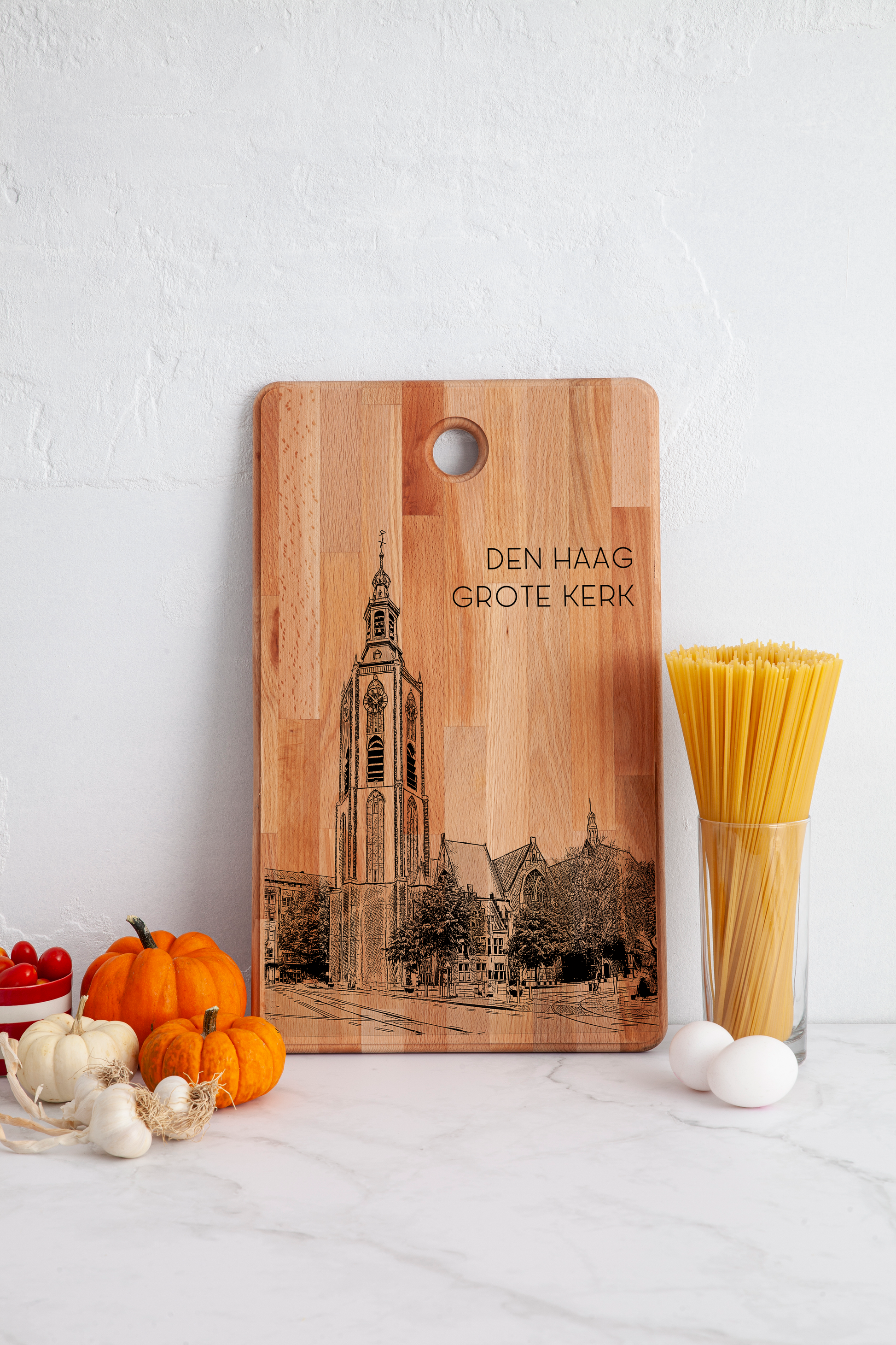 Den Haag, Grote Kerk, cutting board, in kitchen