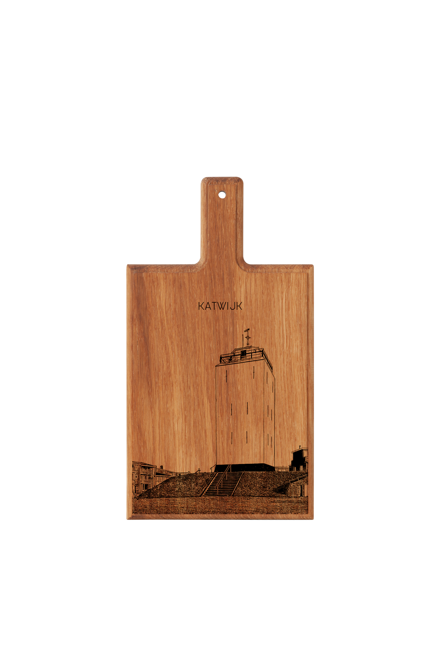 KATWIJK VUURBAK HANDMADE , ENGRAVED CHEESE BOARD