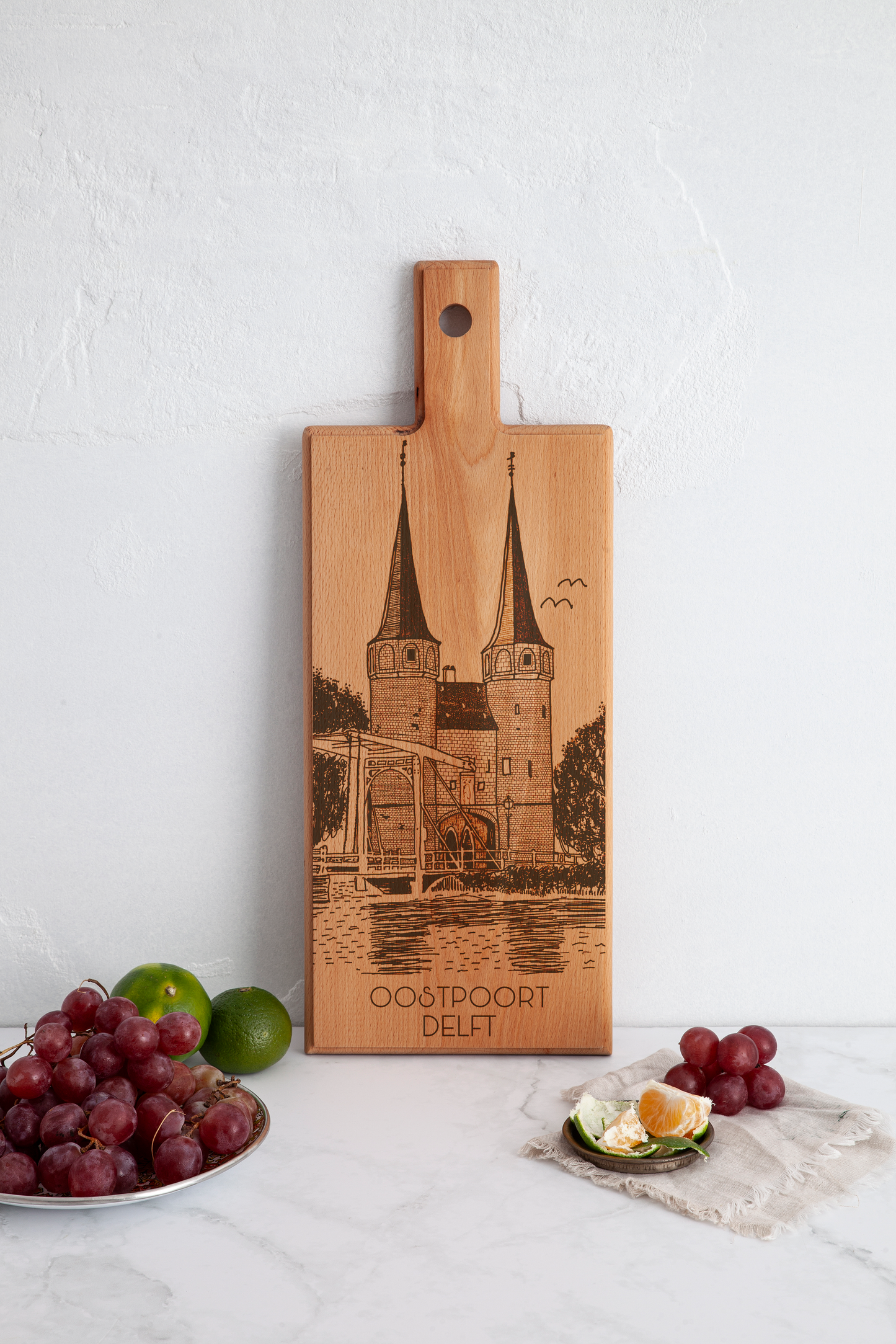 Delft, Oostpoort, medium serving board, in kitchen